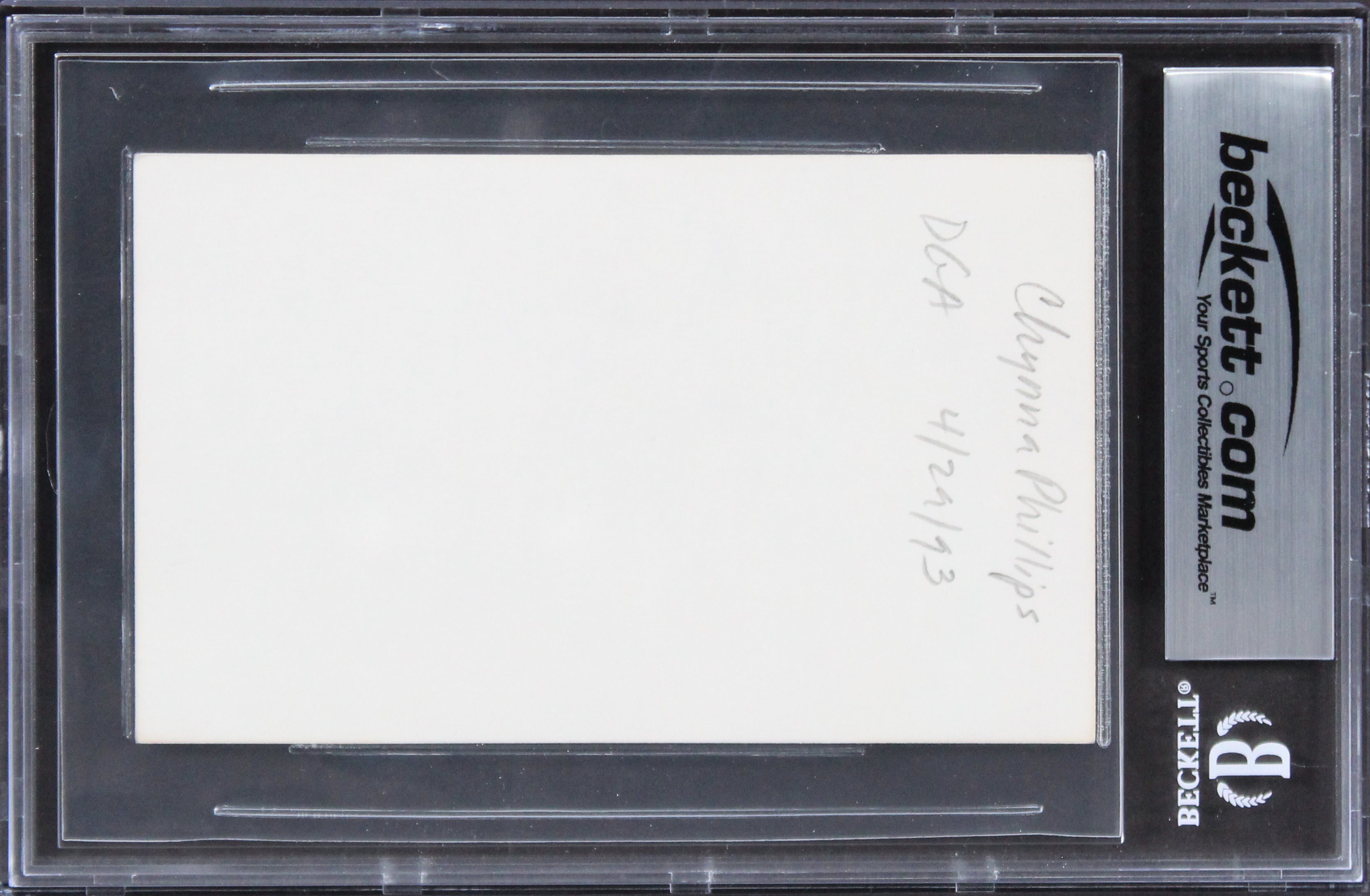 Chynna Phillips Bridesmaids Authentic Signed 3x5 Index Card BAS Slabbed 5