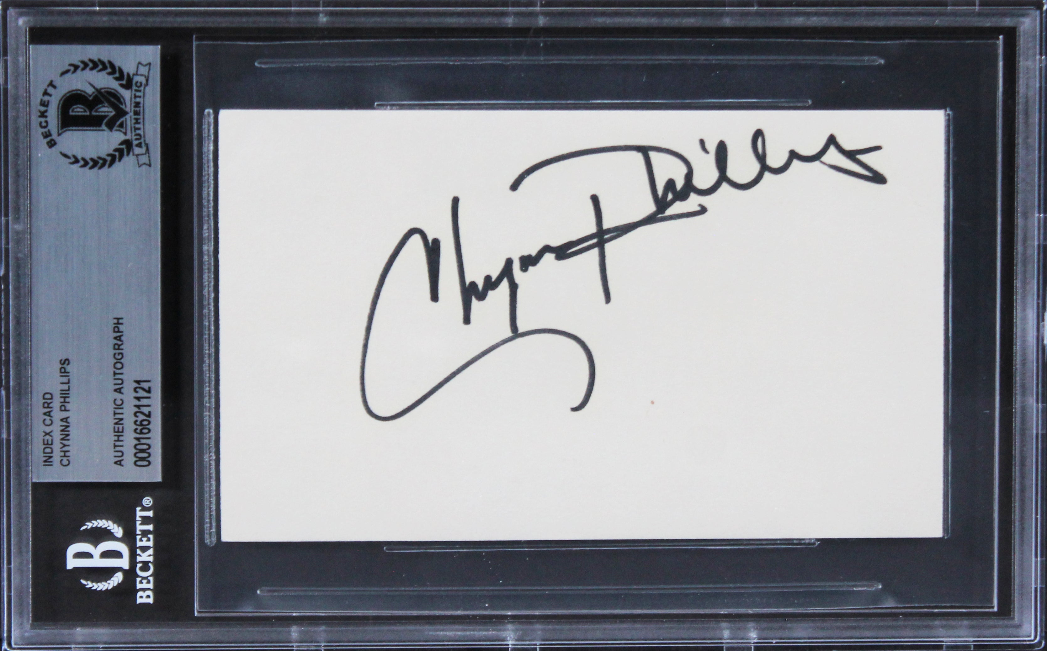 Chynna Phillips Bridesmaids Authentic Signed 3x5 Index Card BAS Slabbed 6