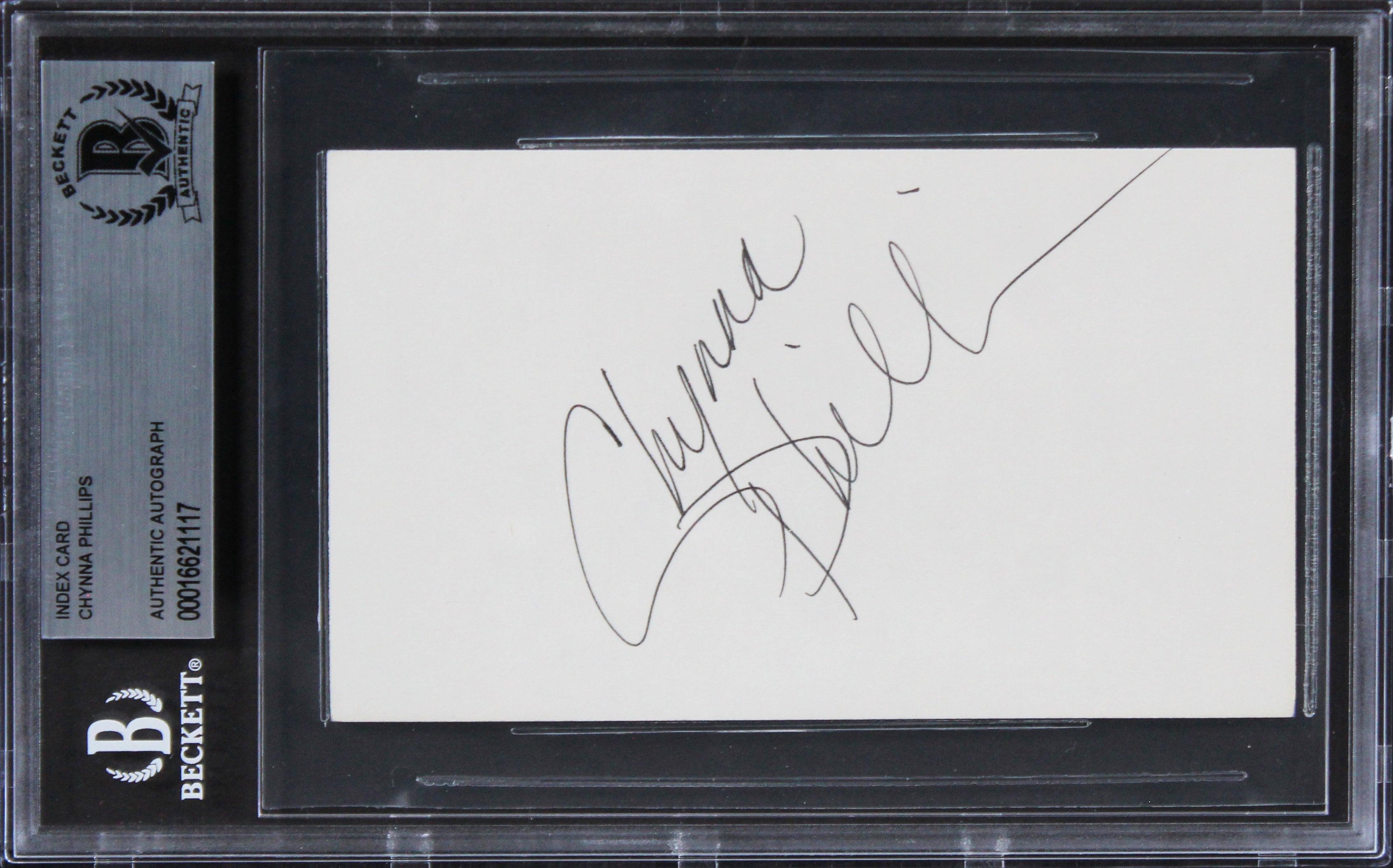 Chynna Phillips Bridesmaids Authentic Signed 3x5 Index Card BAS Slabbed 8