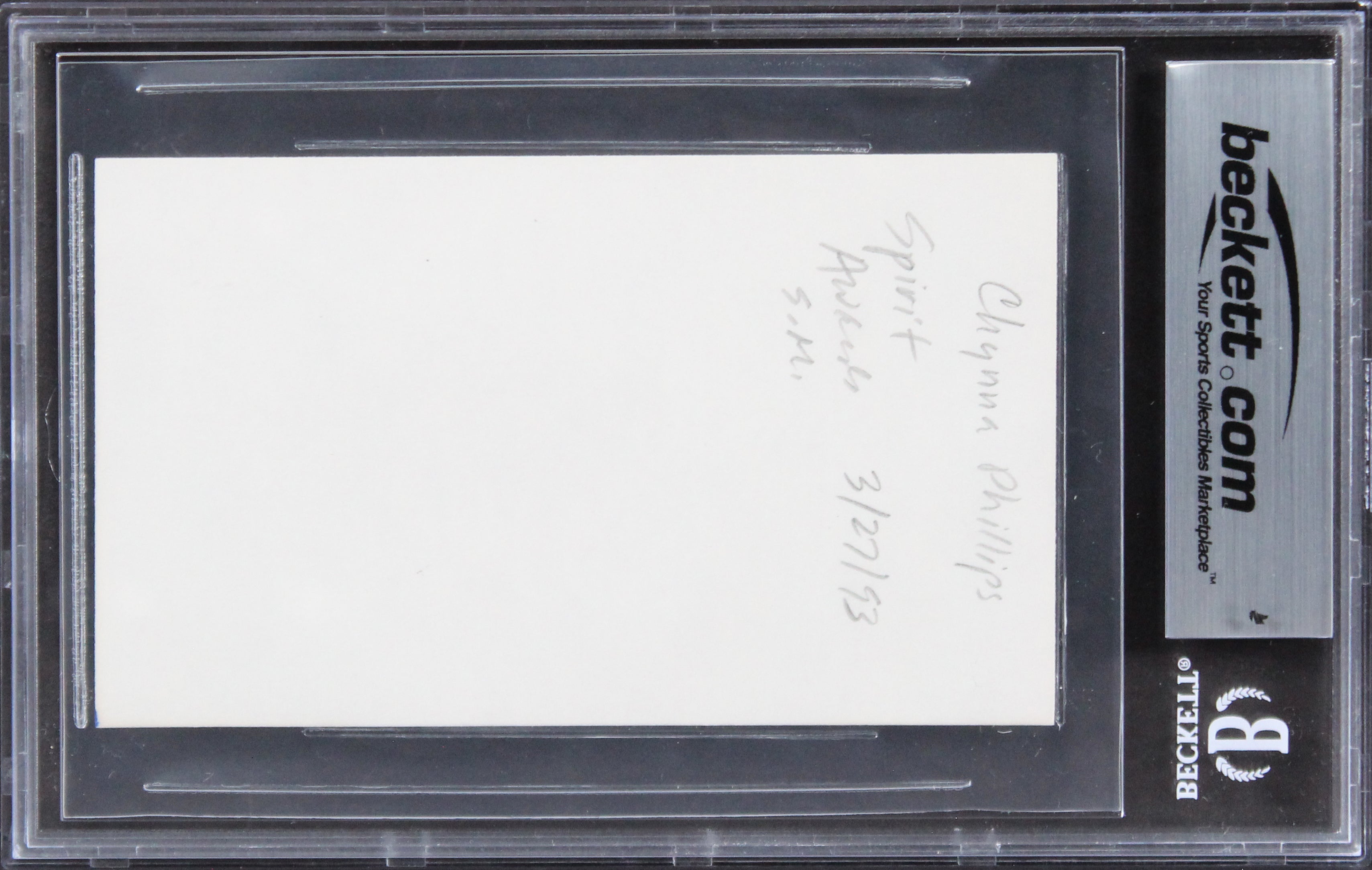 Chynna Phillips Bridesmaids Authentic Signed 3x5 Index Card BAS Slabbed 8