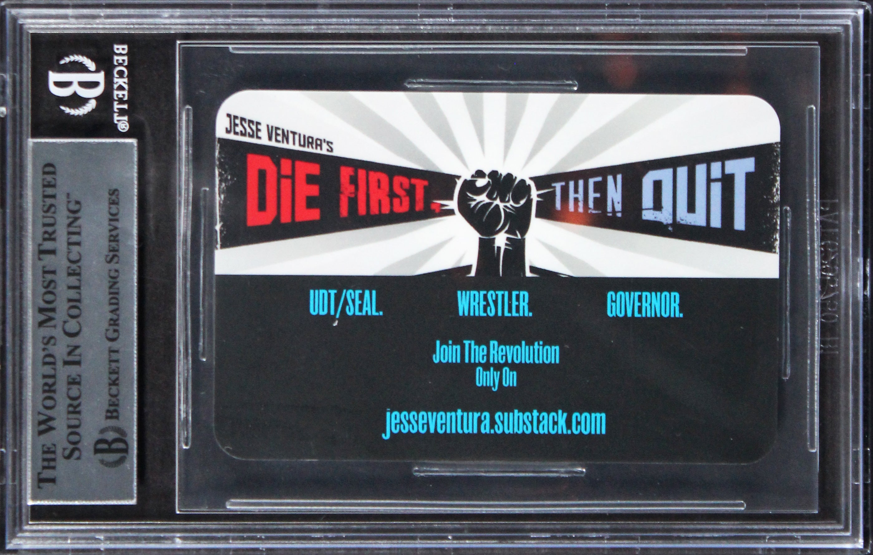 Jesse Ventura Authentic Signed 2.25x3.25 Business Card Autographed BAS Slabbed 2
