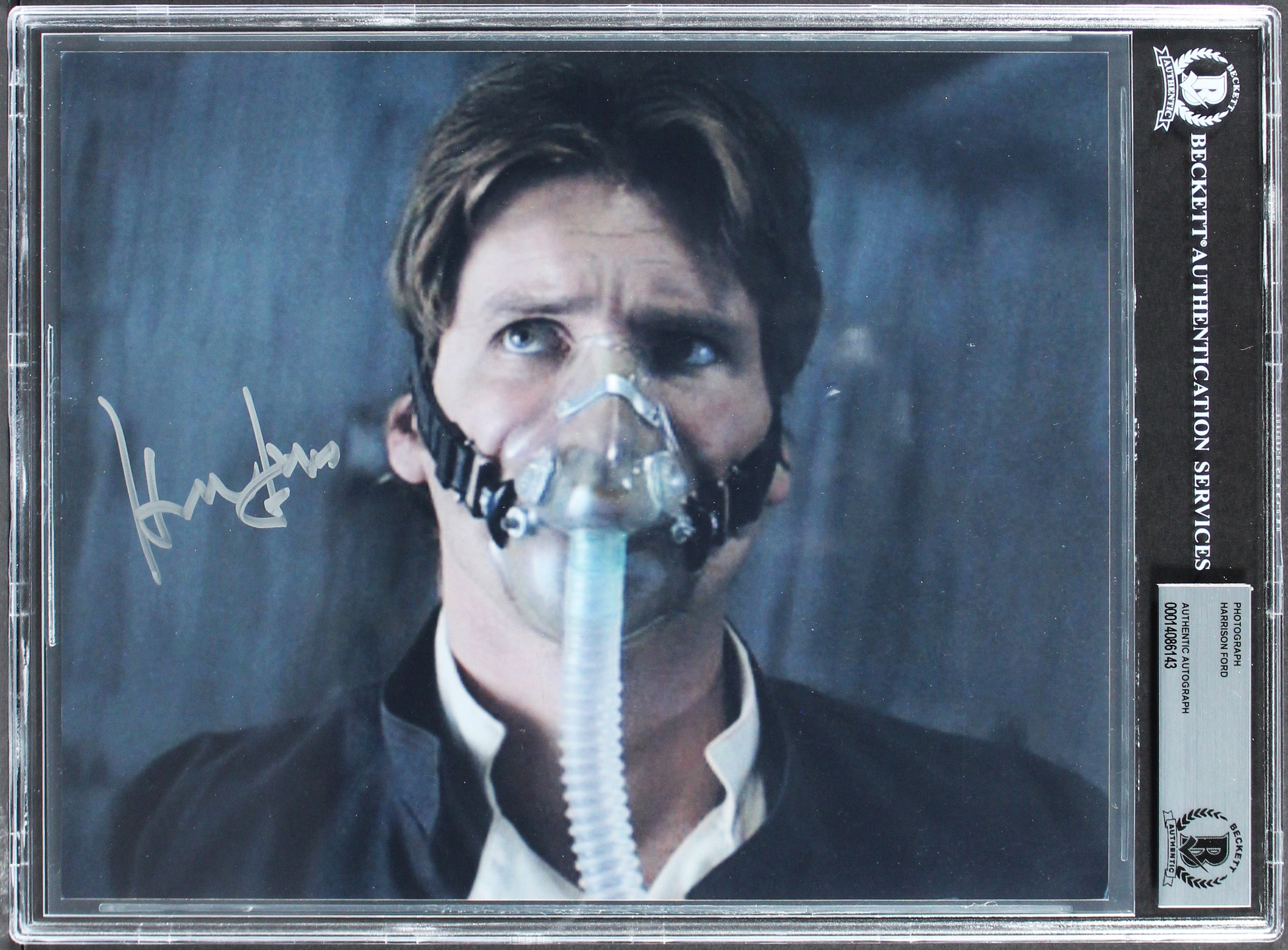 Harrison Ford Star Wars Authentic Signed 8x10 Photo Autographed BAS Slabbed