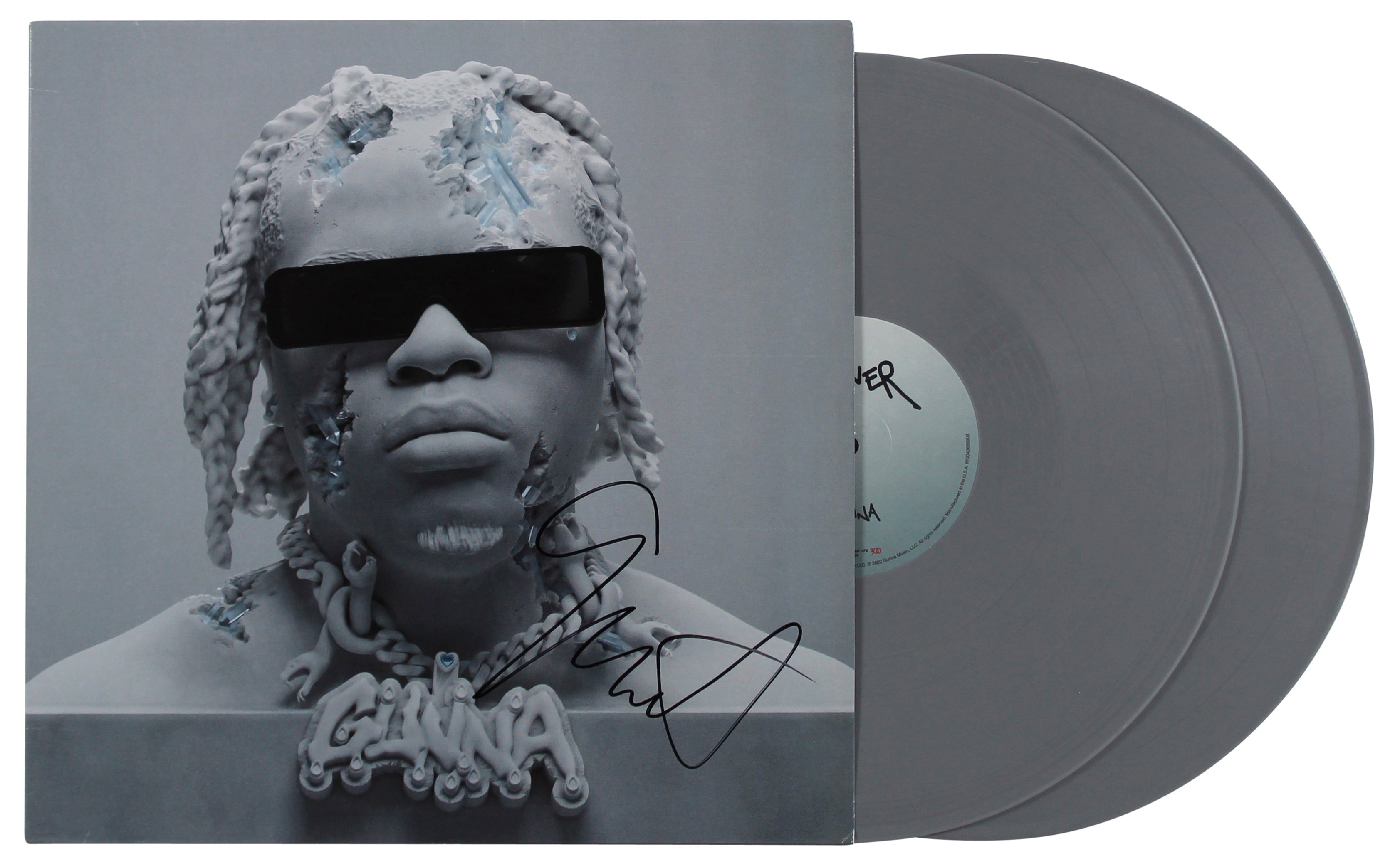 Gunna Authentic Signed DS4Ever Album Cover W/ Vinyl Autographed BAS #BN06560
