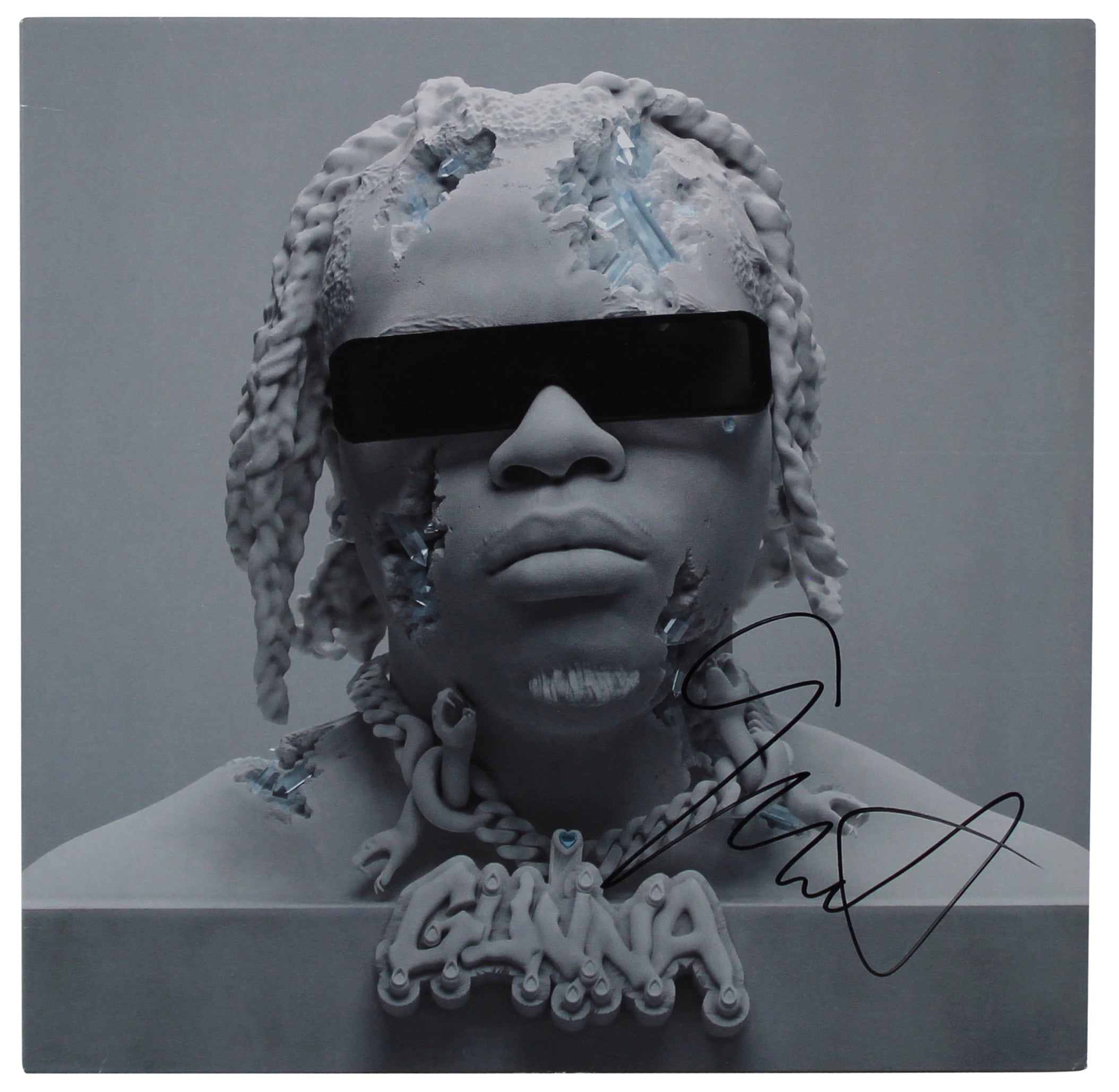 Gunna Authentic Signed DS4Ever Album Cover W/ Vinyl Autographed BAS #BN06560