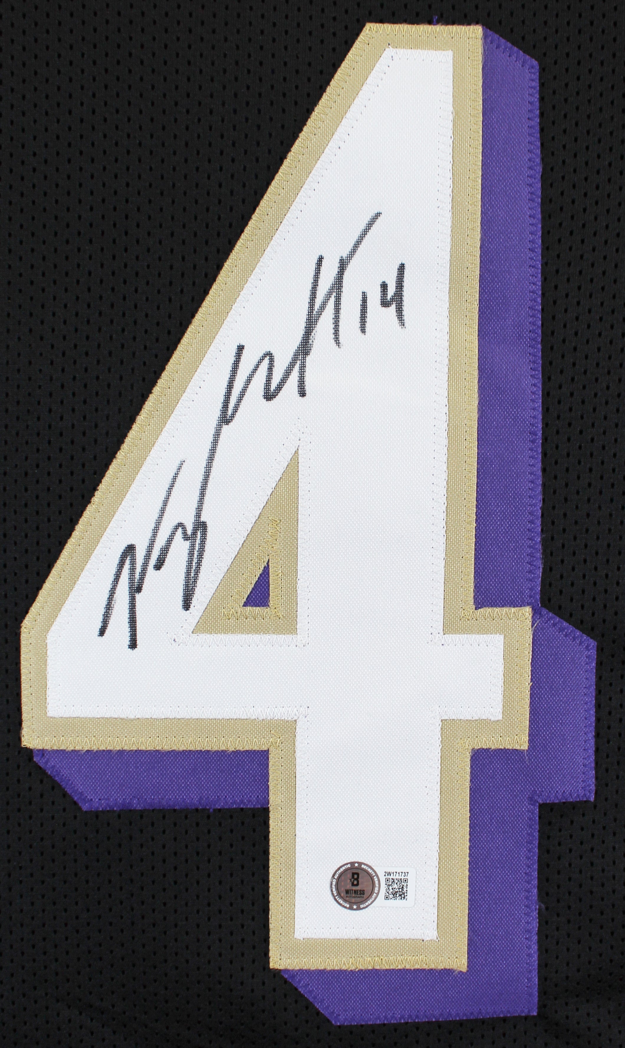 Kyle Hamilton Authentic Signed Black Pro Style Jersey BAS Witnessed 2