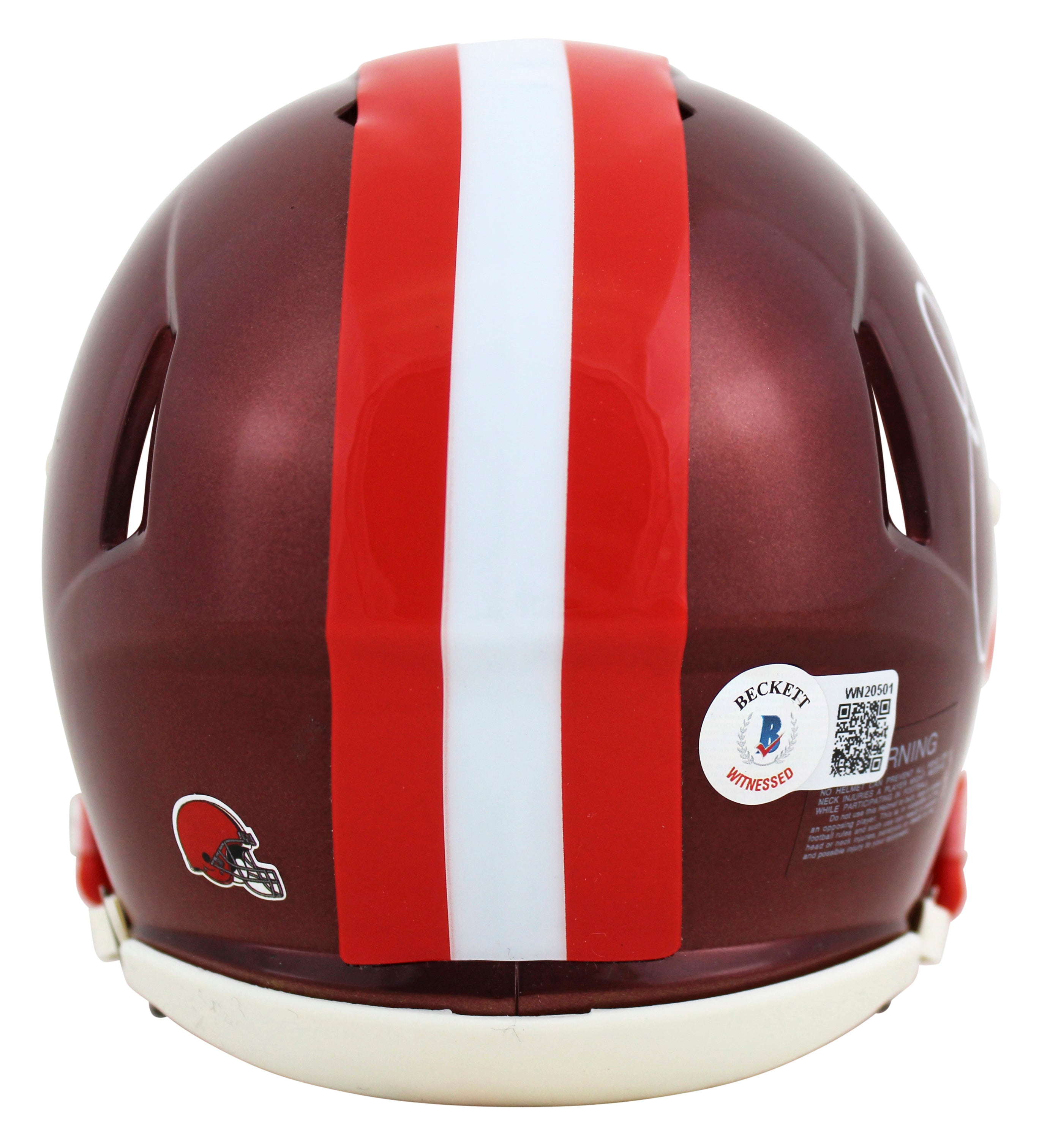 Browns Jeremiah Owusu-Koramoah Signed Flash Speed Mini Helmet BAS Witnessed