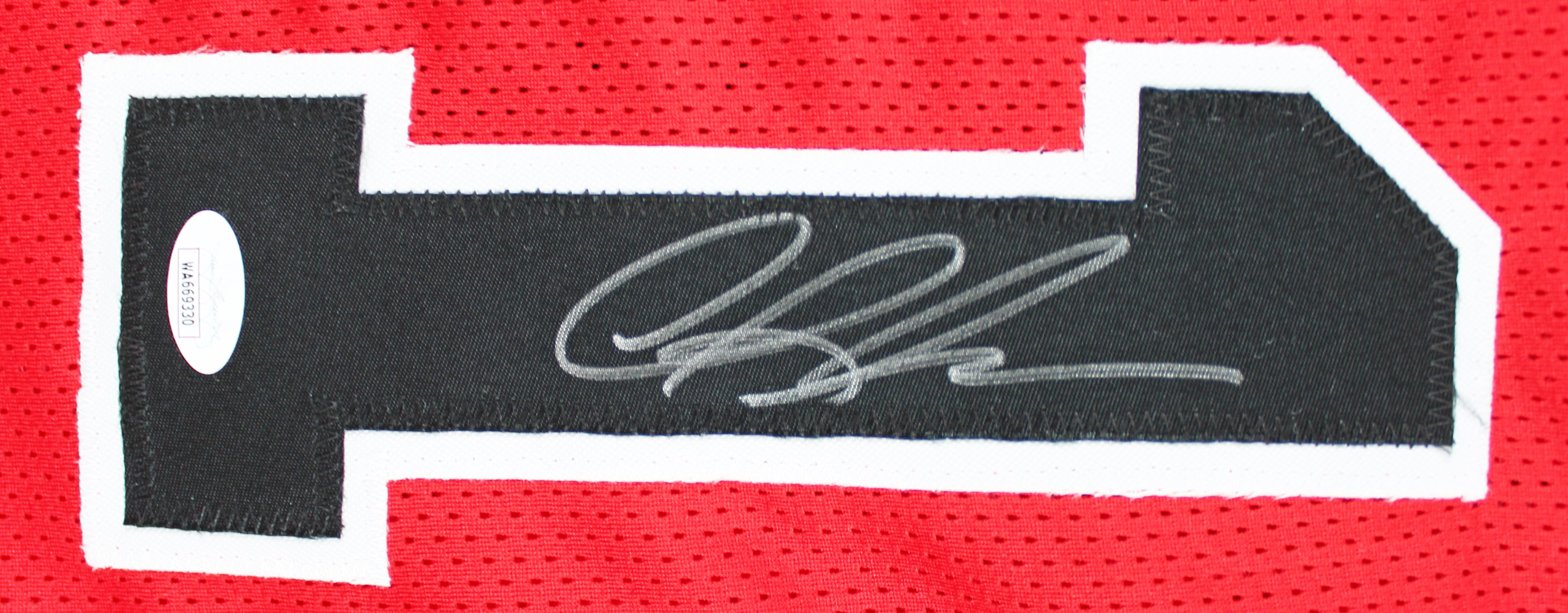 Dennis Rodman Authentic Signed Red Pro Style Jersey Autographed JSA Witness