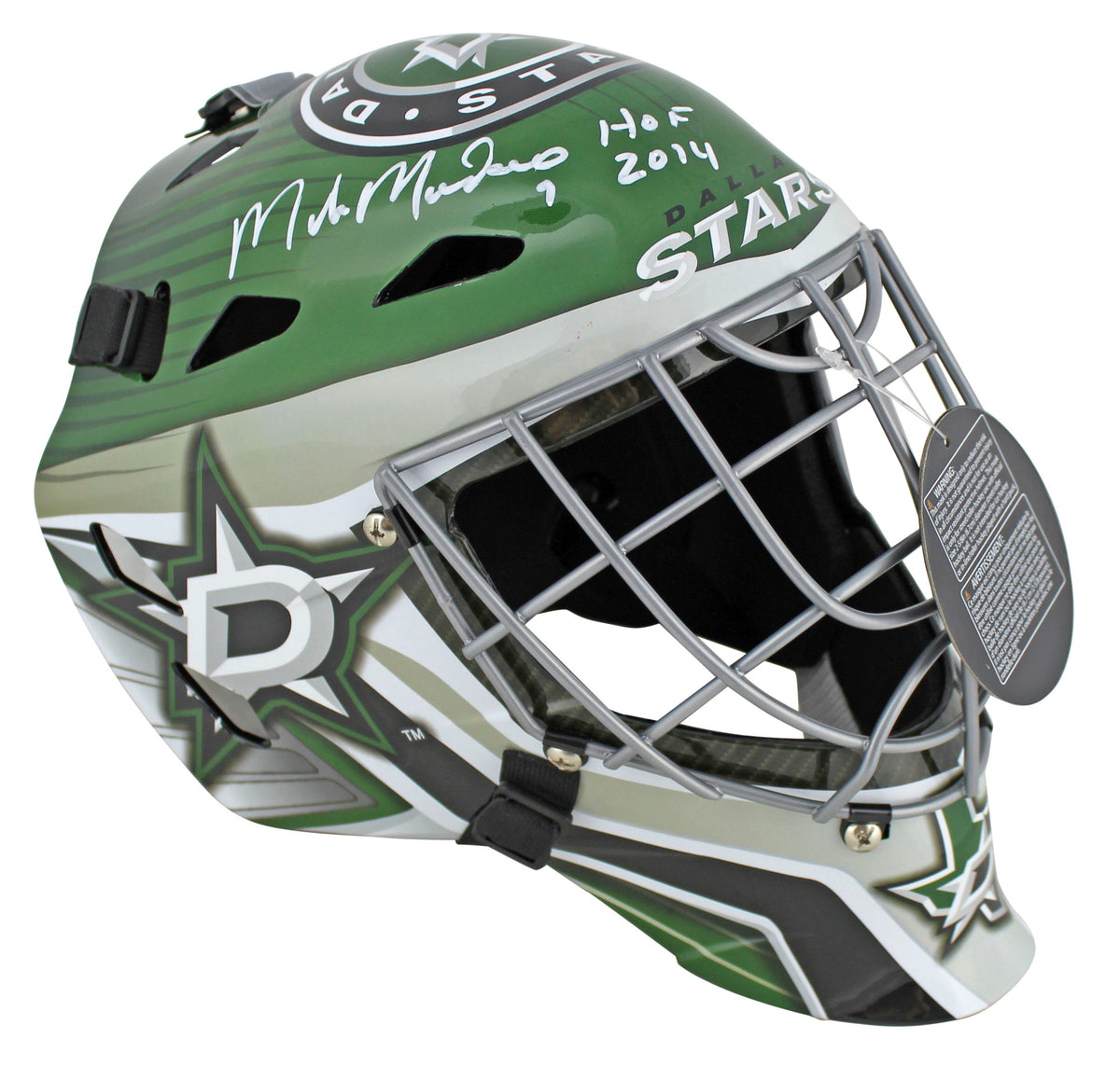 Stars Mike Modano "HOF 2014" Authentic Signed Franklin Goalie Mask BAS Witnessed