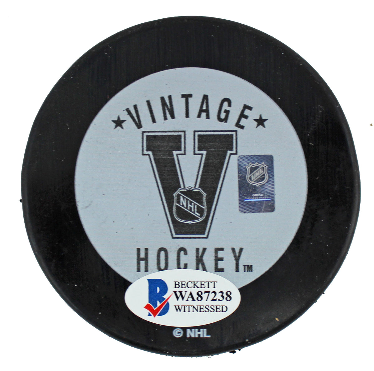 North Stars Mike Modano "HOF 2014" Authentic Signed Logo Hockey Puck BAS Witness