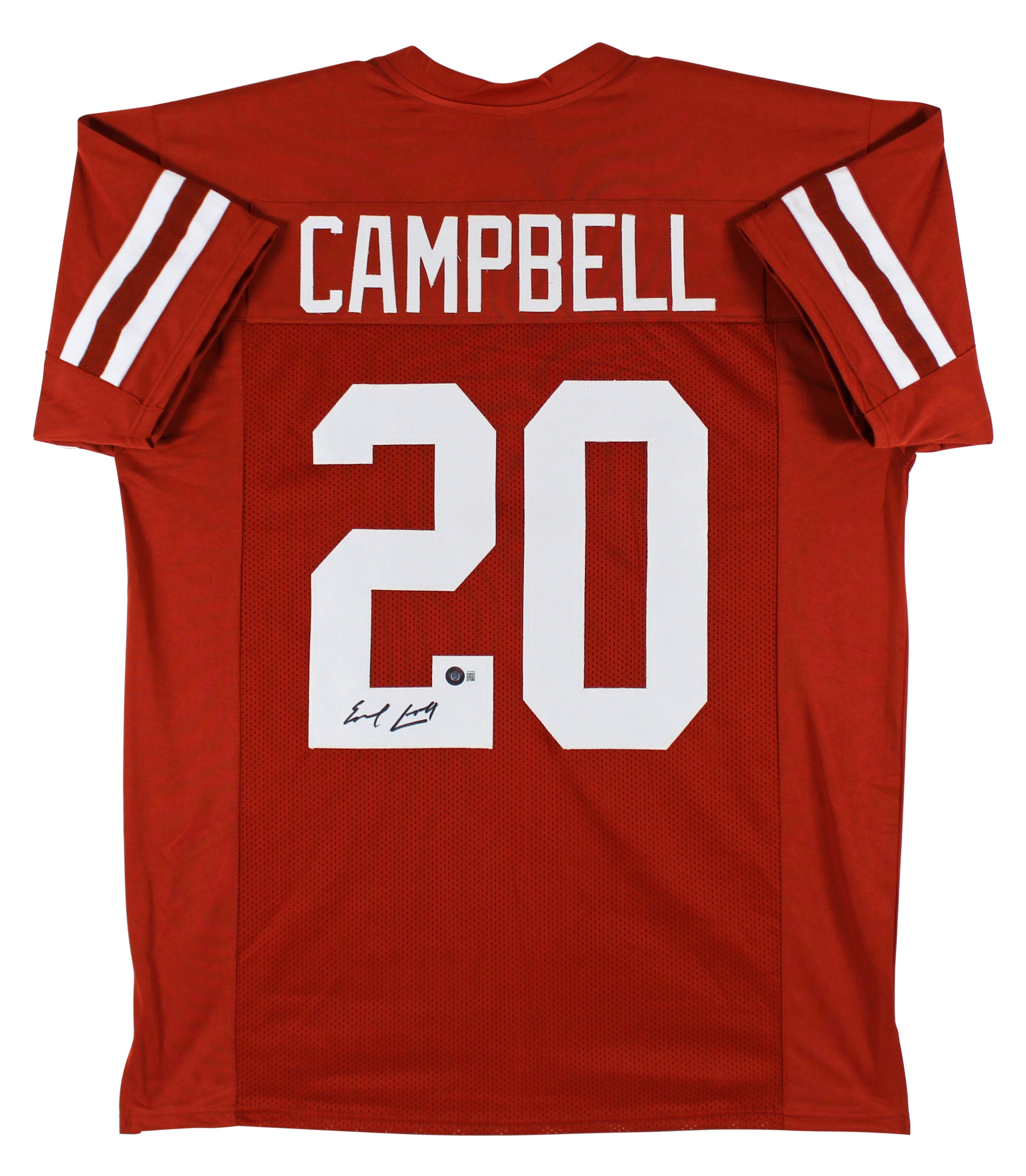 Texas Earl Campbell Signed Burnt Orange Pro Style Jersey BAS Witnessed #W744462