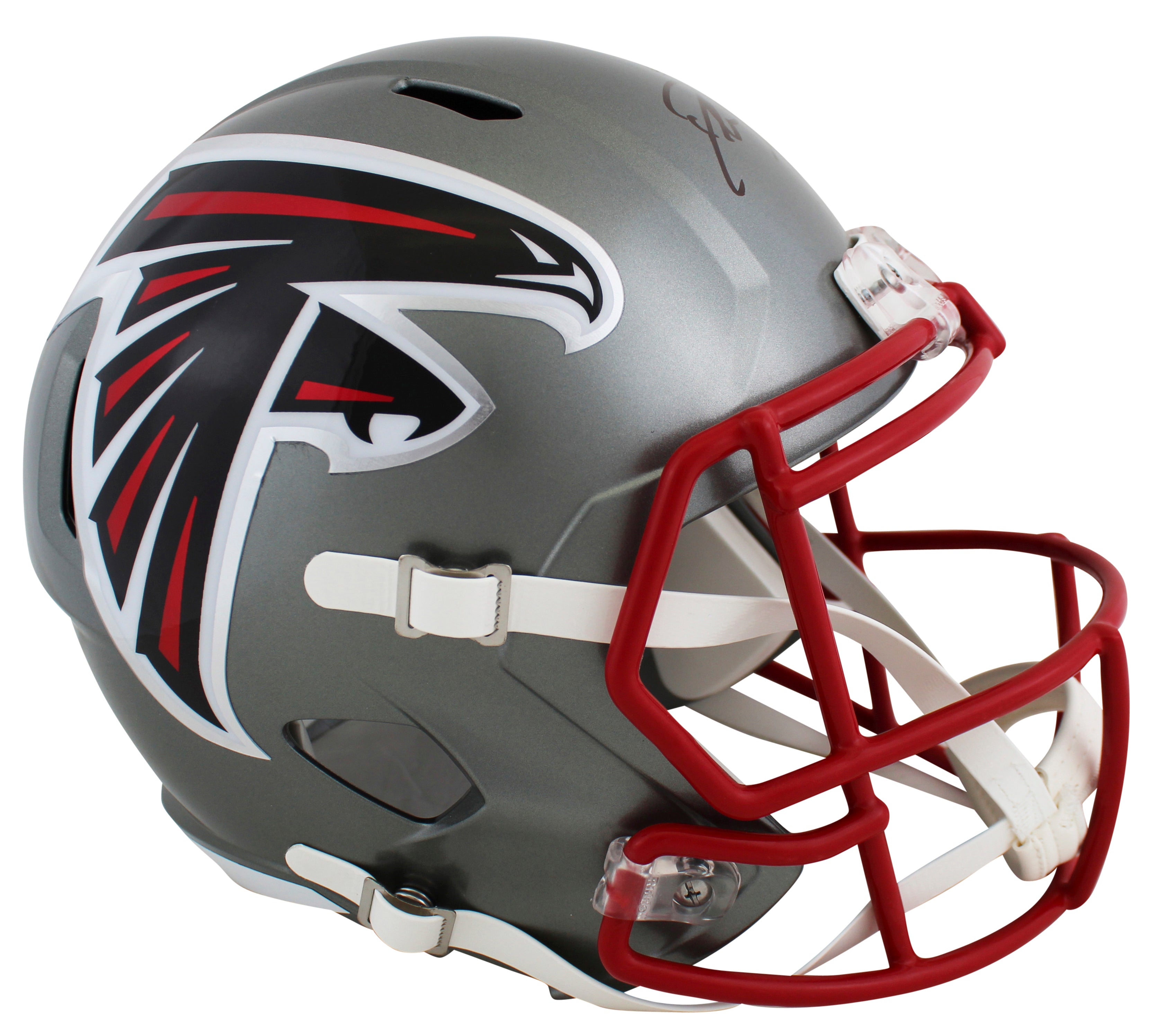 Falcons Deion Sanders Authentic Signed Flash Full Size Speed Rep Helmet BAS Wit