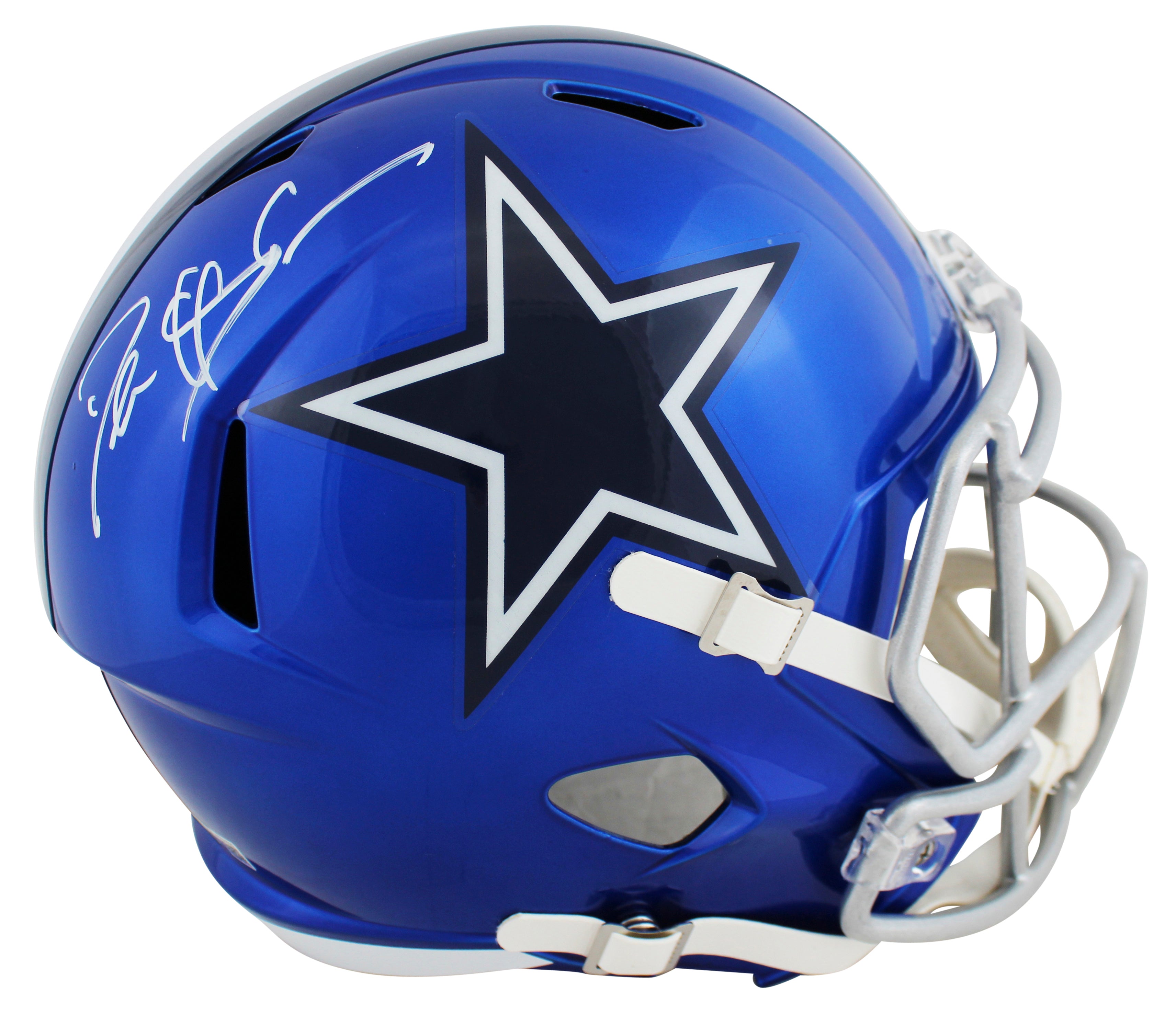 Cowboys Deion Sanders Authentic Signed Flash Full Size Speed Rep Helmet BAS Wit