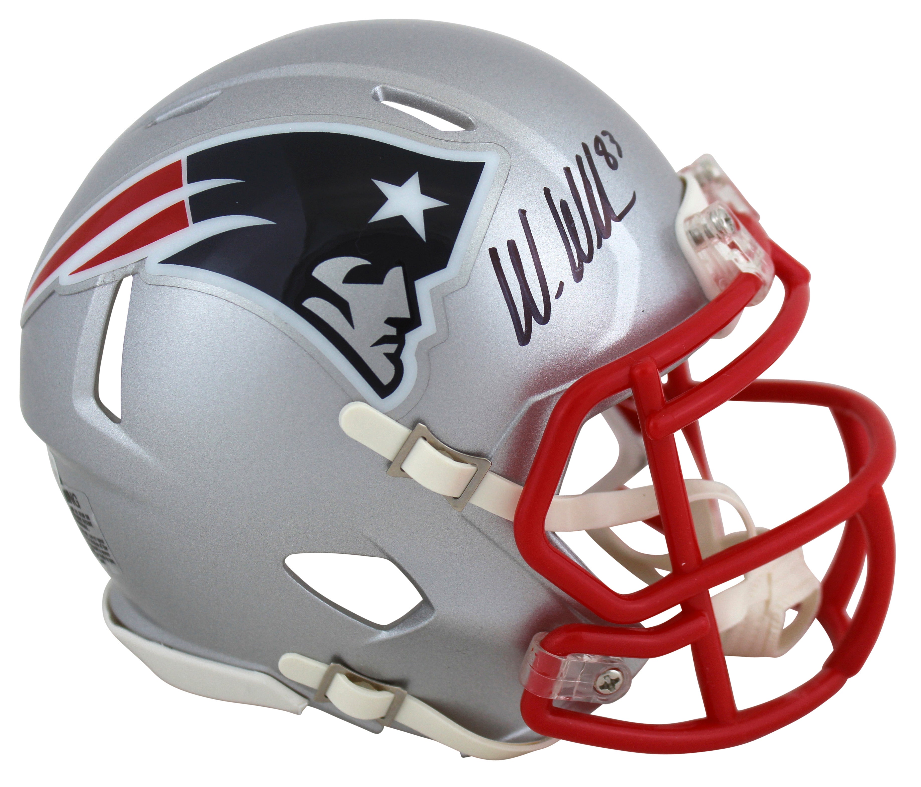 Patriots Wes Welker Authentic Signed Speed Mini Helmet Autographed BAS Witnessed