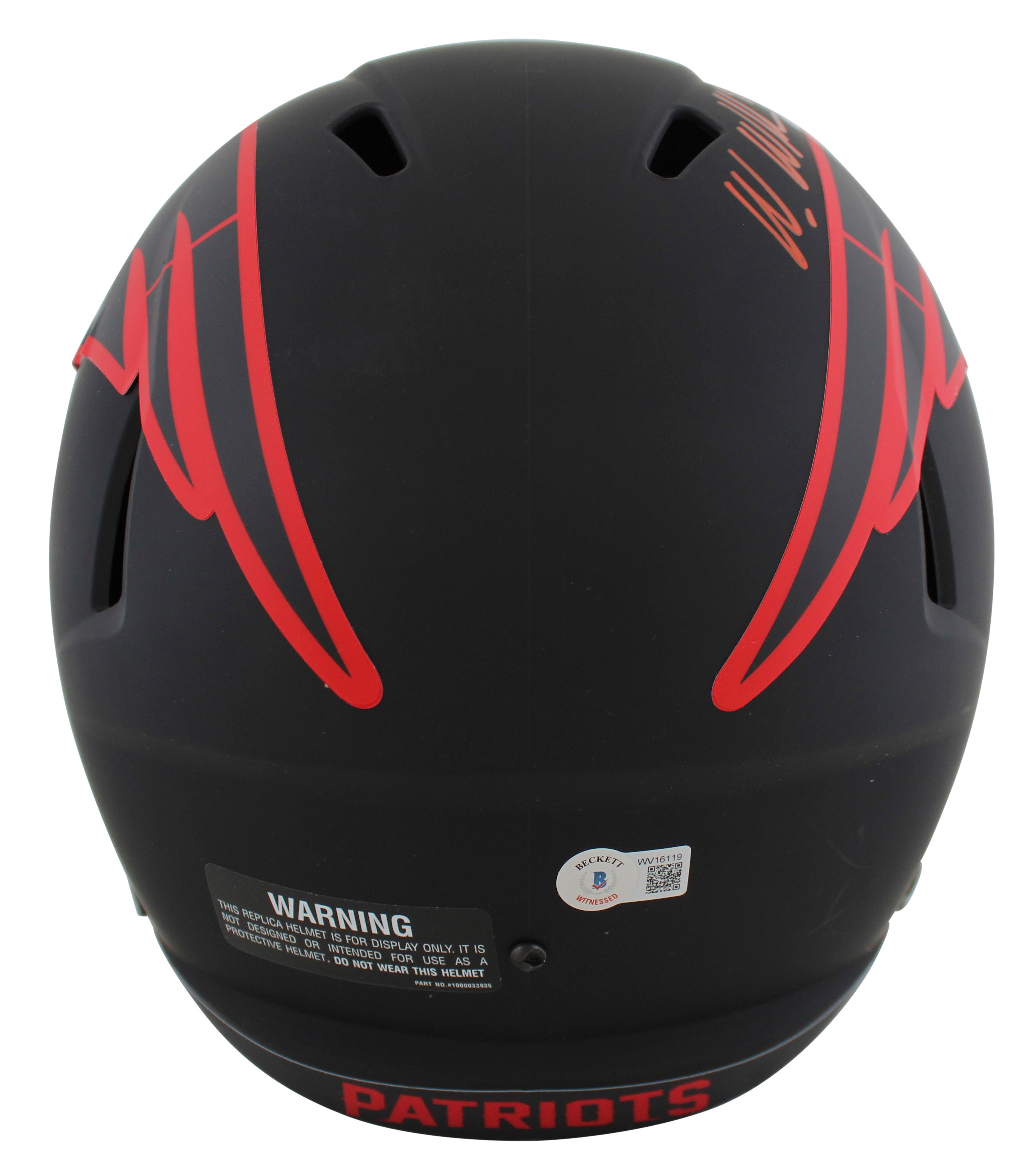 Patriots Wes Welker Authentic Signed Eclipse Full Size Speed Rep Helmet BAS Wit