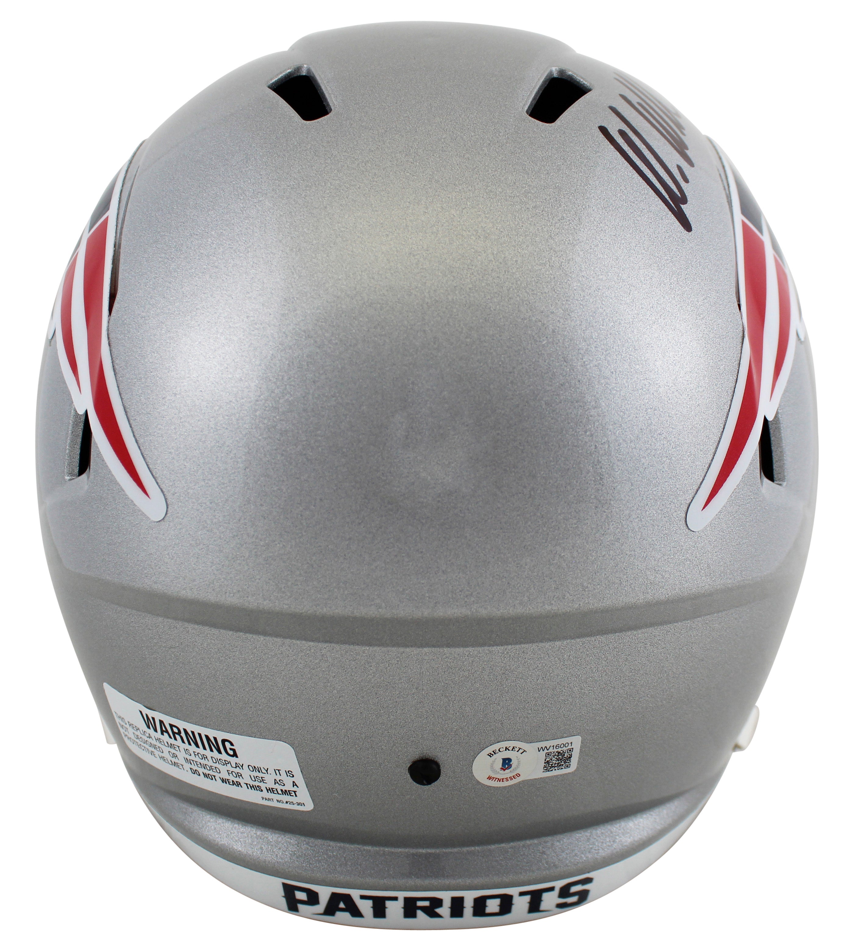 Patriots Wes Welker Authentic Signed Full Size Speed Rep Helmet BAS Witnessed