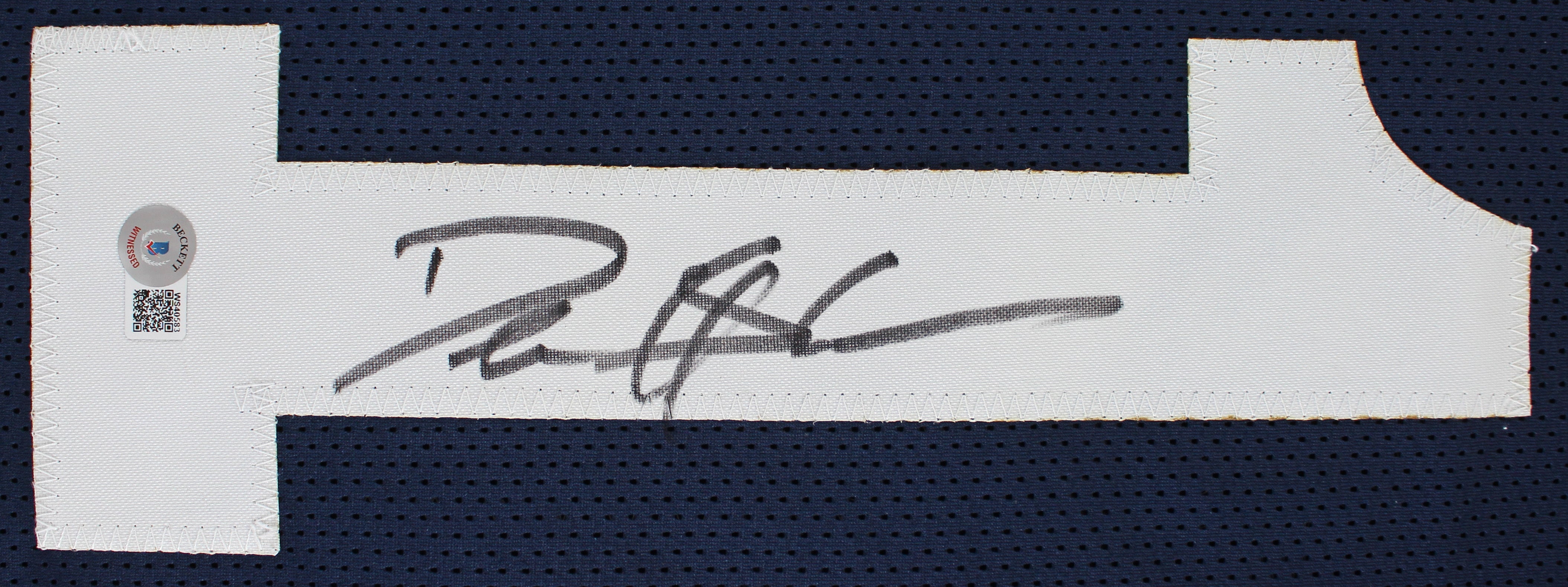 Jackson State Deion Sanders Signed Coach Prime Navy Blue Pro Style Jersey BAS W