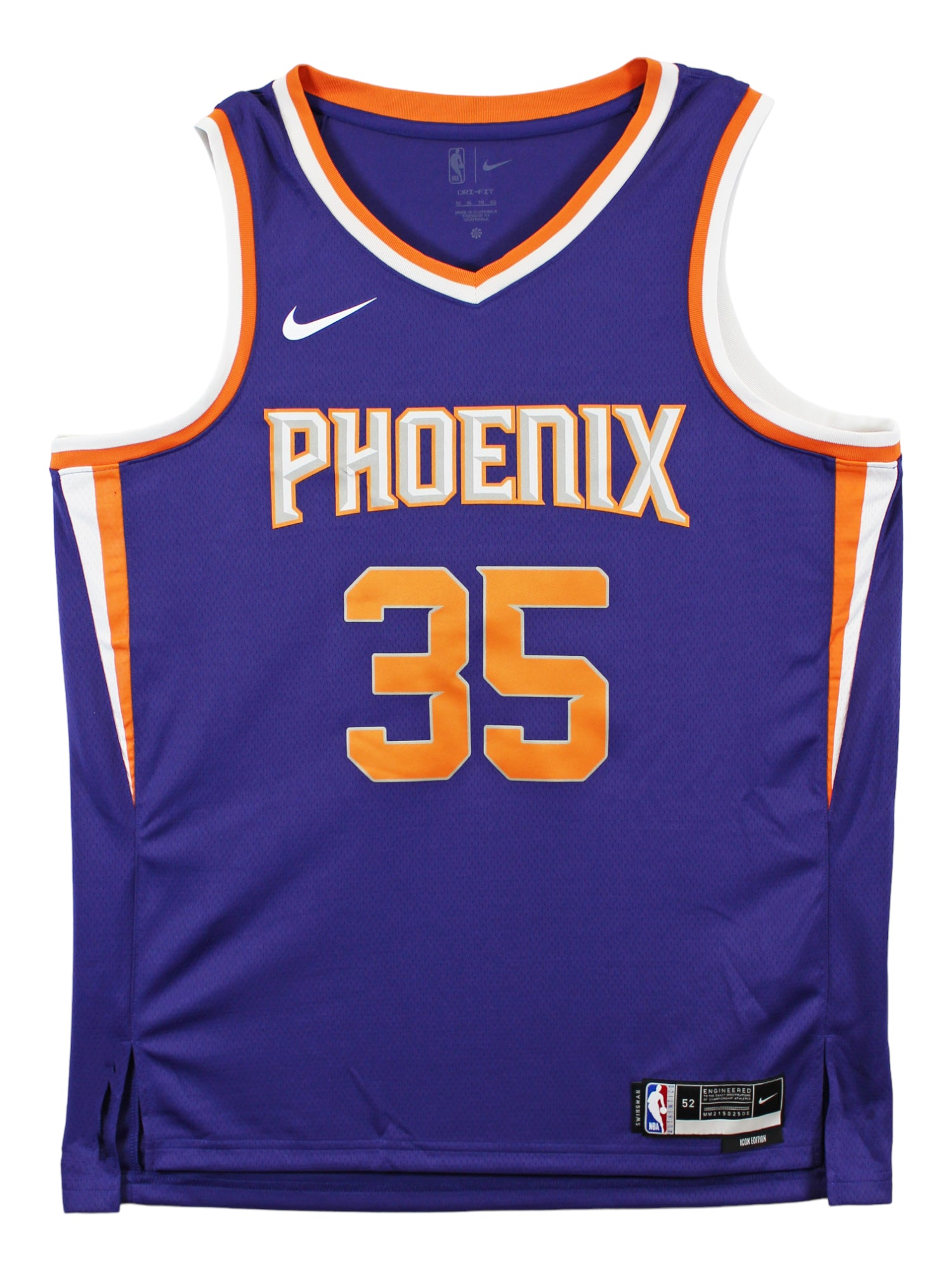 Suns Kevin Durant Authentic Signed Purple Nike Icon Edition Jersey BAS Witnessed