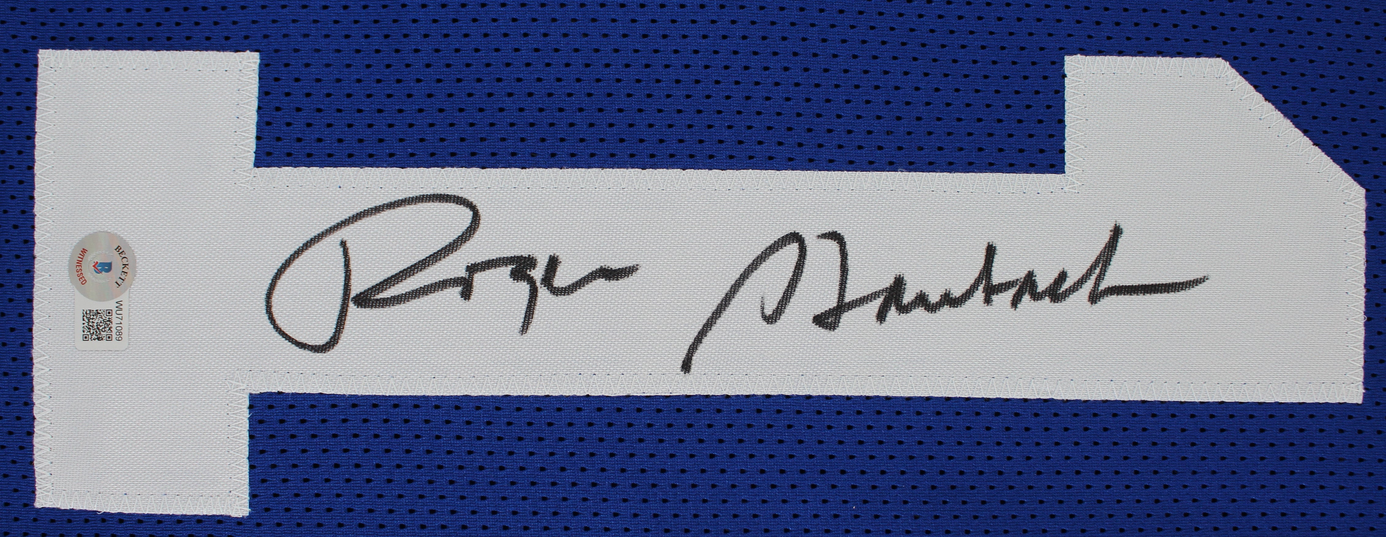 Roger Staubach Authentic Signed Blue Throwback Pro Style Jersey BAS Witnessed