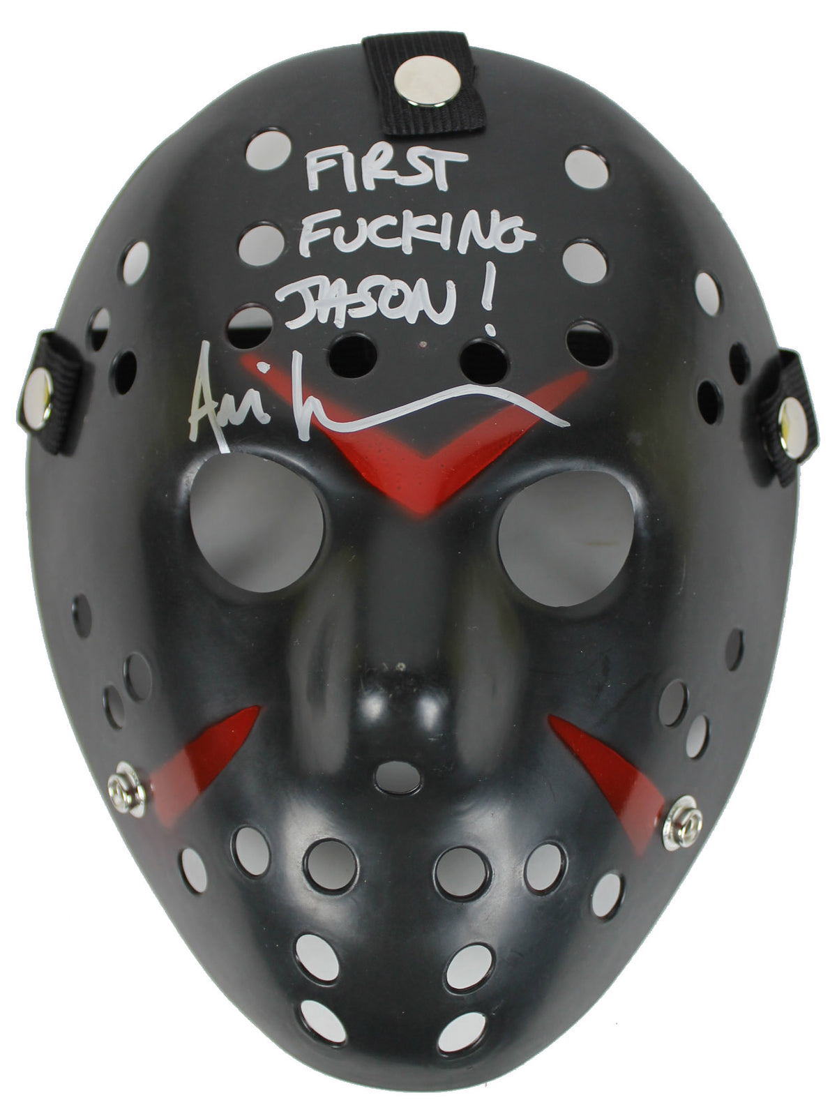 Ari Lehman Friday The 13th "First F****** Jason!" Signed Black Jason Mask BAS