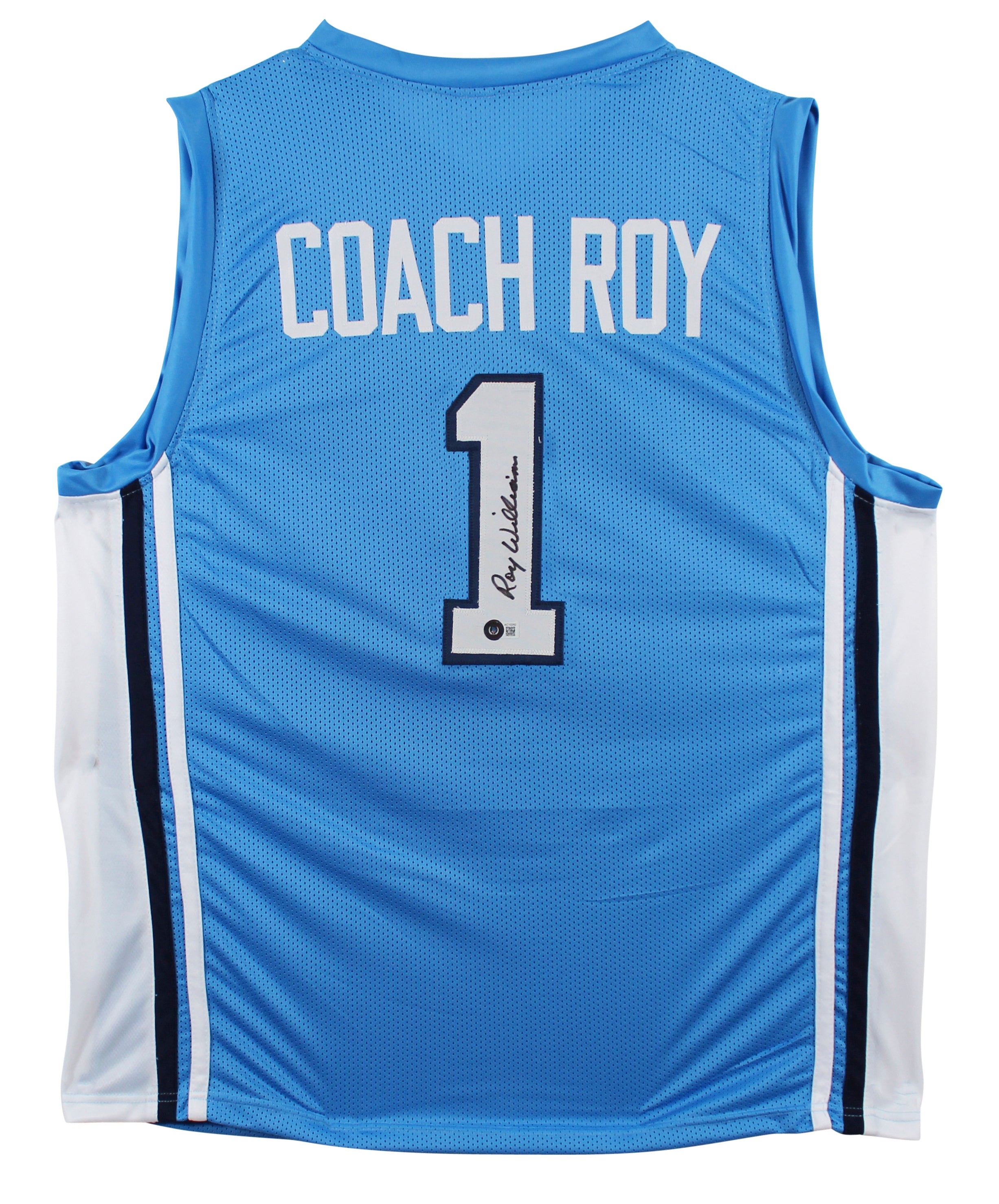 UNC Roy Williams Authentic Signed Carolina Blue Pro Style Jersey BAS Witnessed