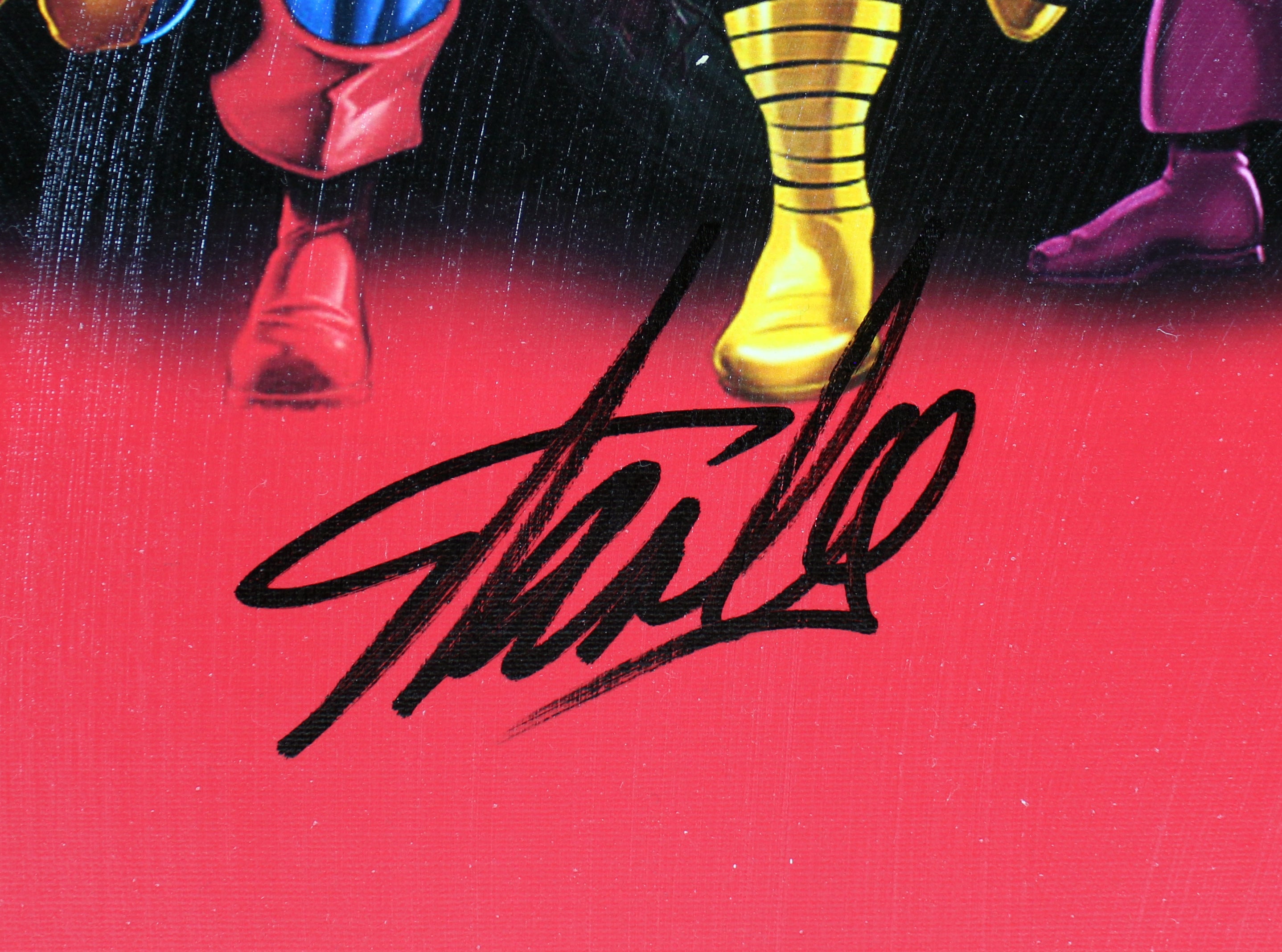 Stan Lee Authentic Signed 20x24 Marvel Universe Cast Canvas PSA/DNA #W18589