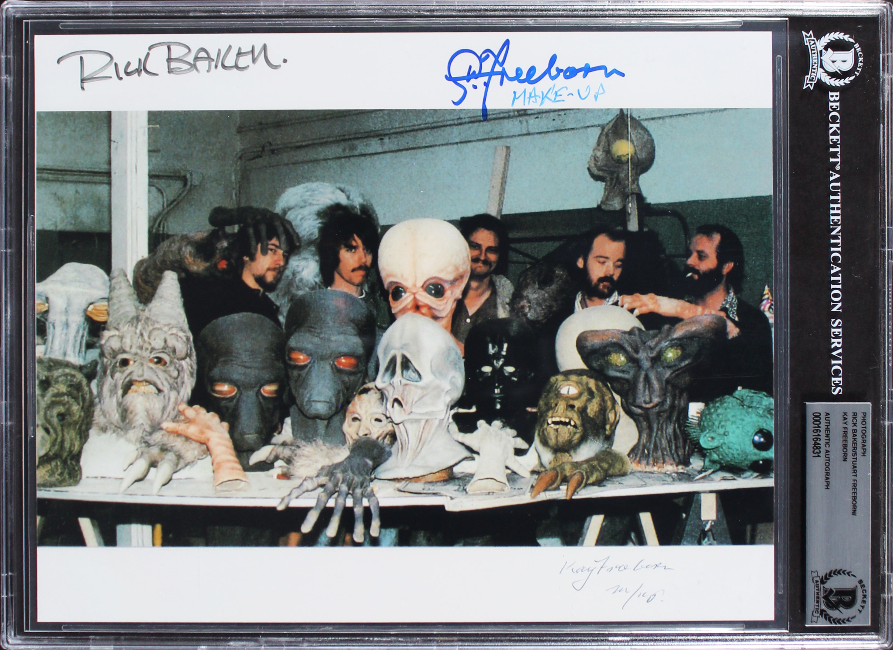 Star Wars A New Hope (3) Baker, Stuart & Kay Freeborn Signed 8x10 Photo BAS Slab