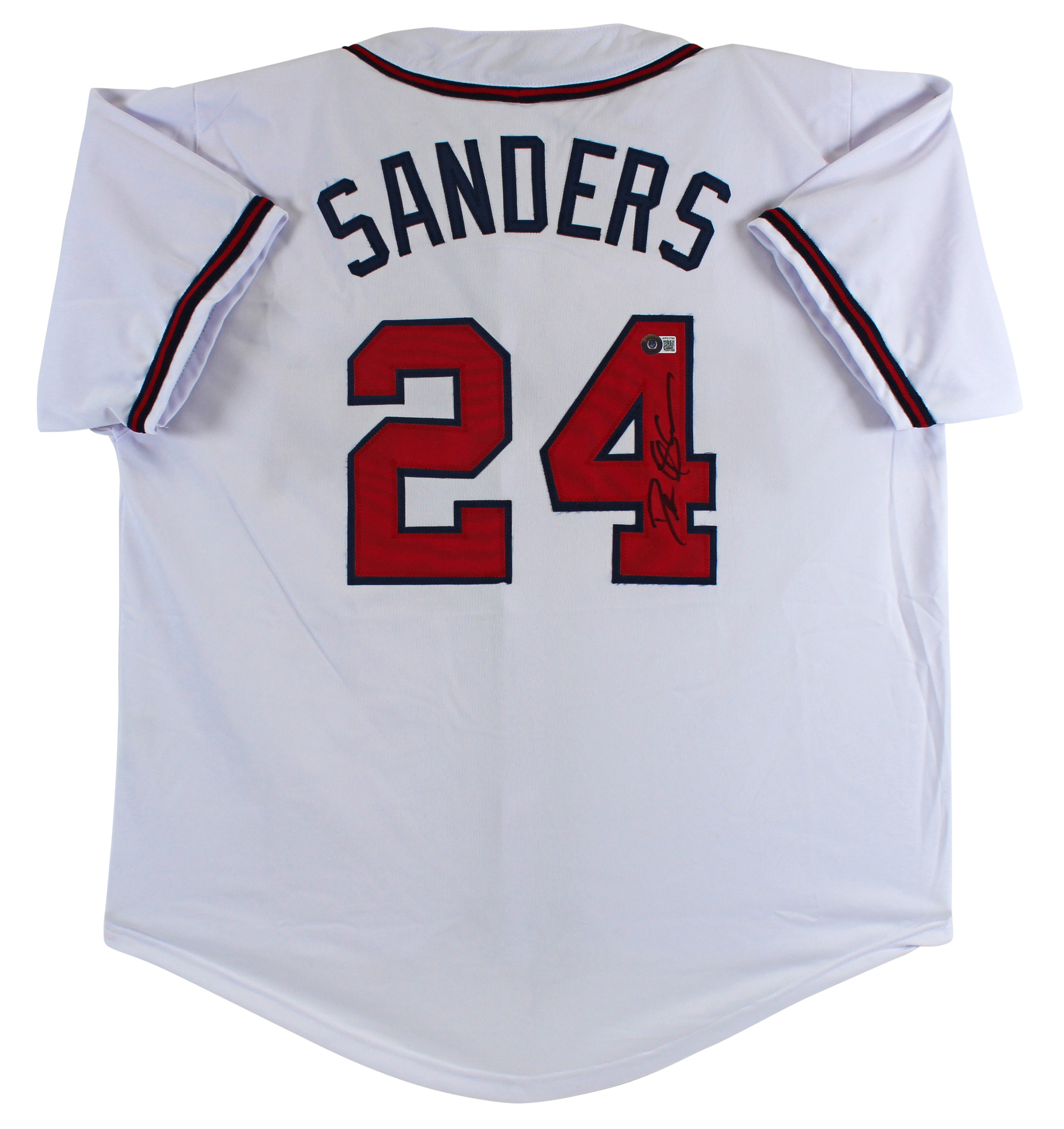 Deion Sanders Authentic Signed White Pro Style Jersey Autographed BAS Witnessed