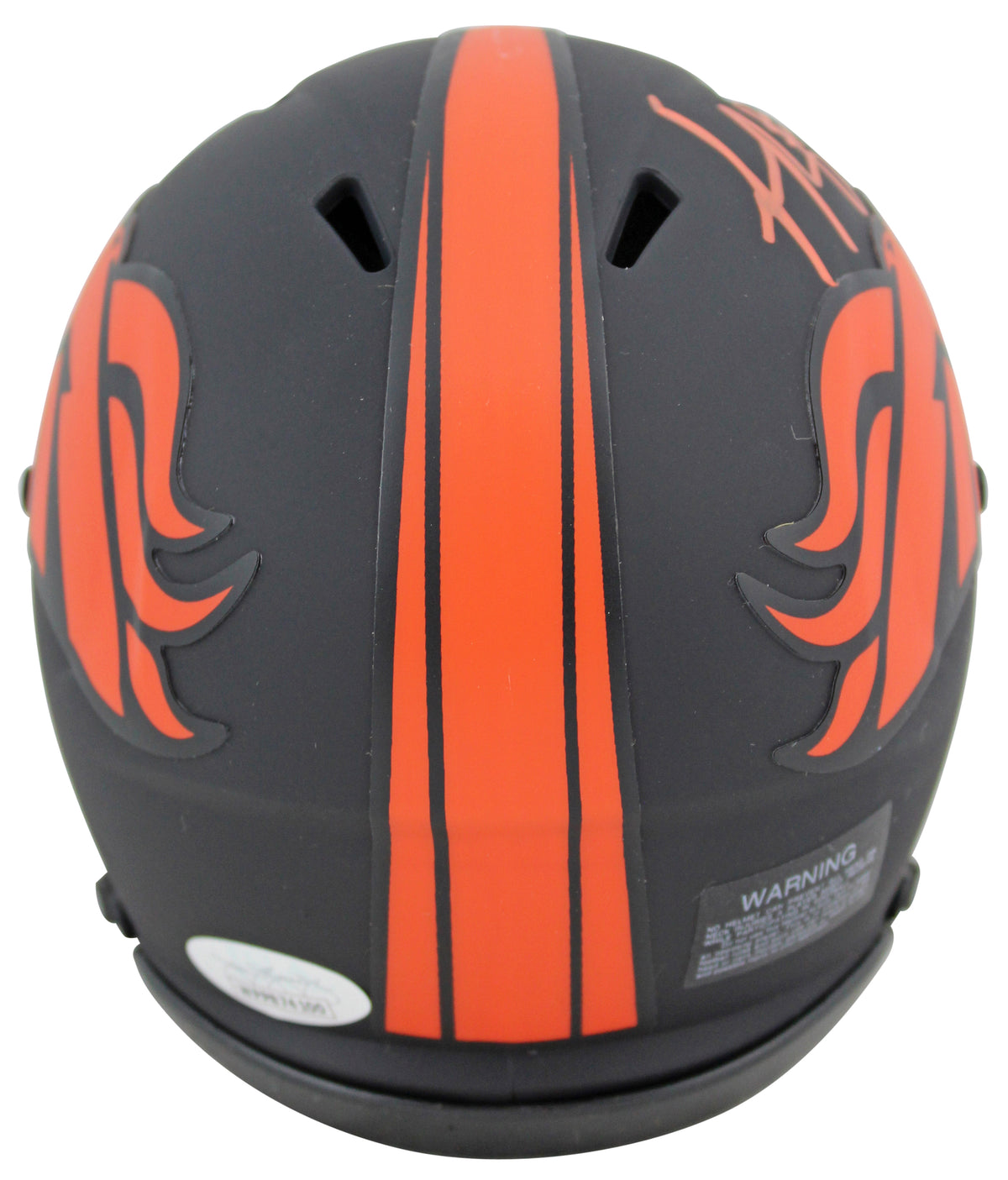 Broncos Phillip Lindsay Authentic Signed Eclipse Speed Mini Helmet JSA Witness