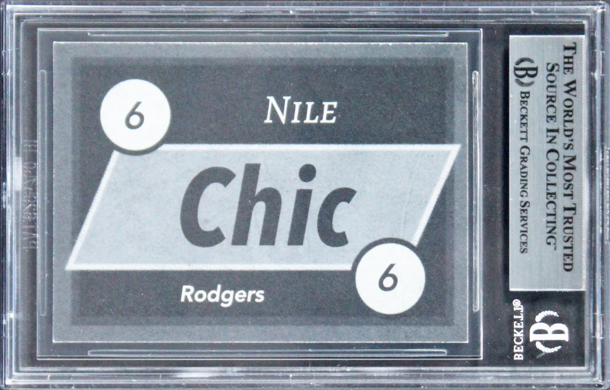 Nile Rodgers Chic Authentic Signed Custom Trading Card Autographed BAS Slabbed 1