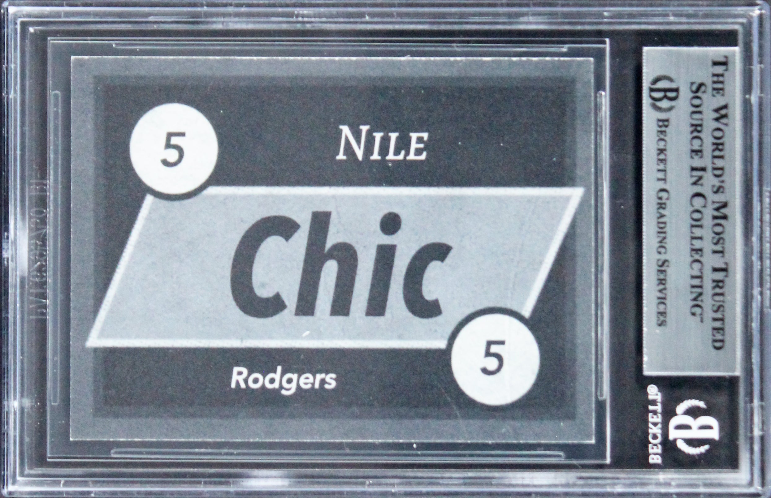 Nile Rodgers Chic Authentic Signed Custom Trading Card Autographed BAS Slabbed 2