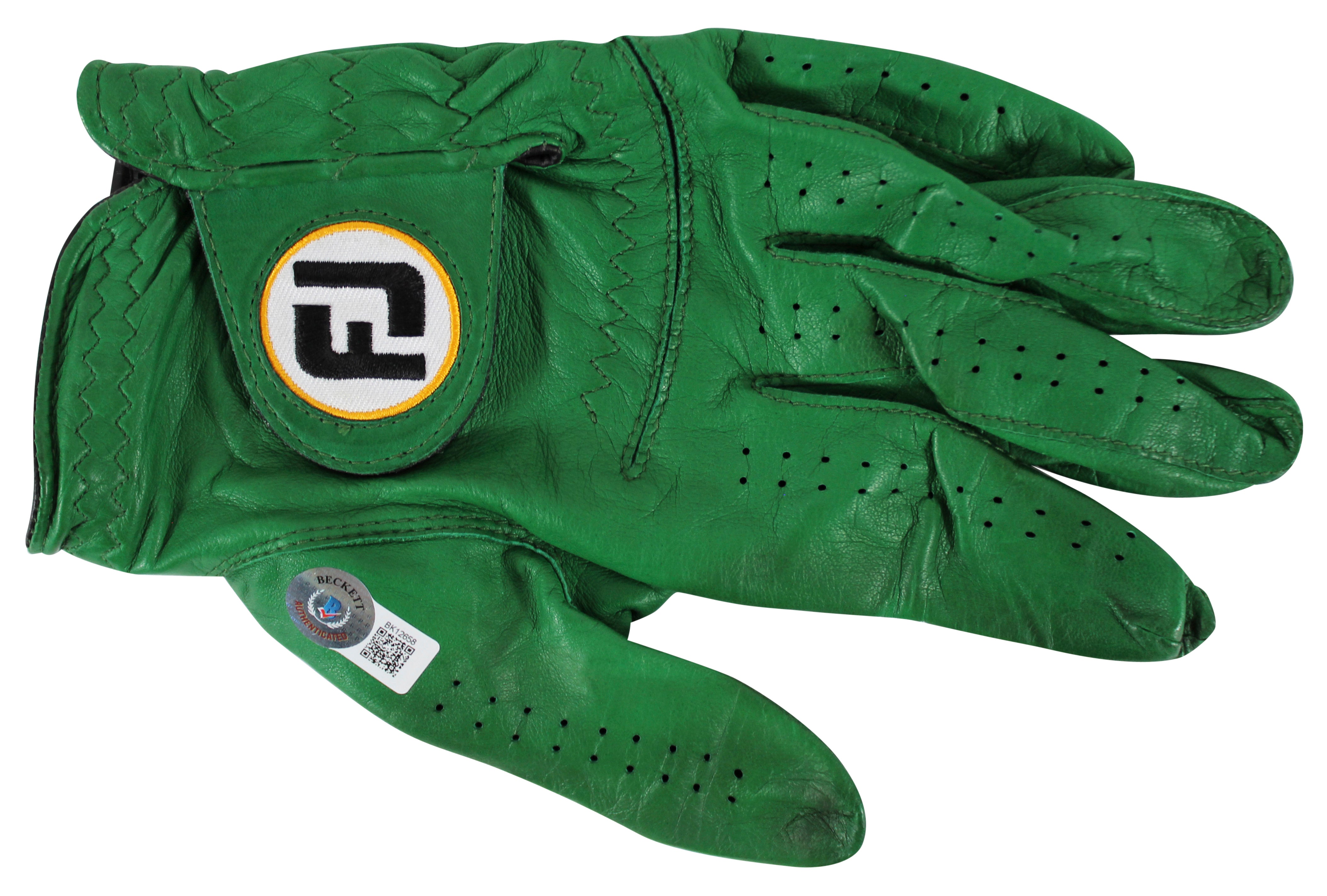 Charlie Hoffman Authentic Signed Match Worn Green Footjoy Glove BAS #BK12658