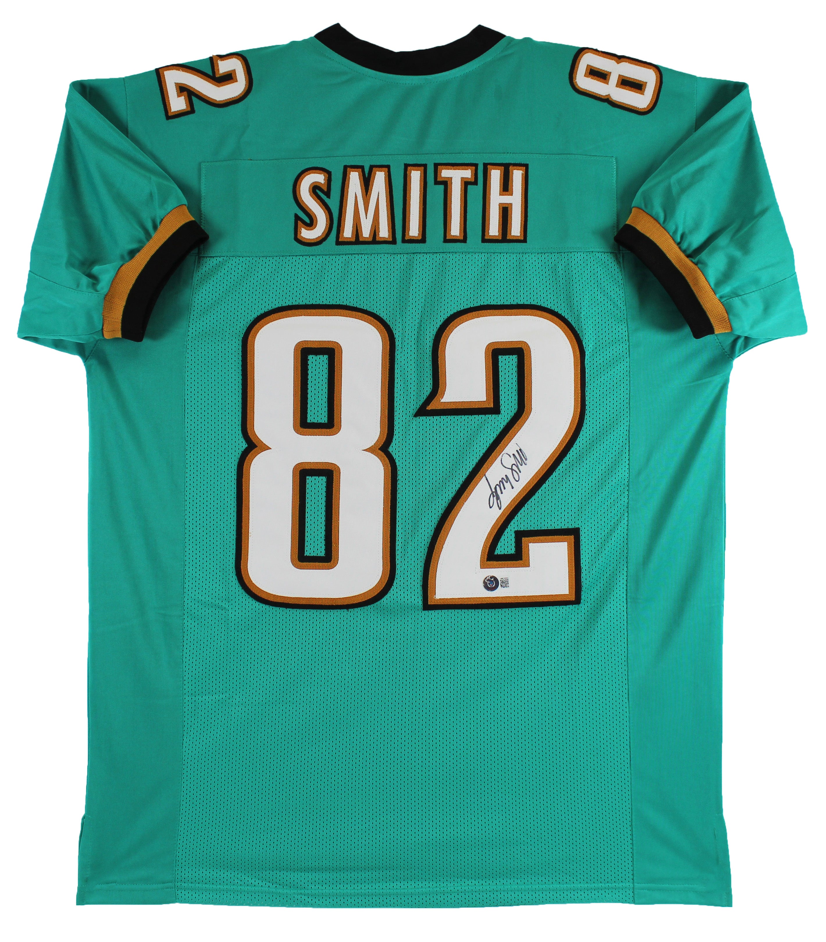 Jimmy Smith Authentic Signed Teal Pro Style Jersey Autographed BAS Witnessed