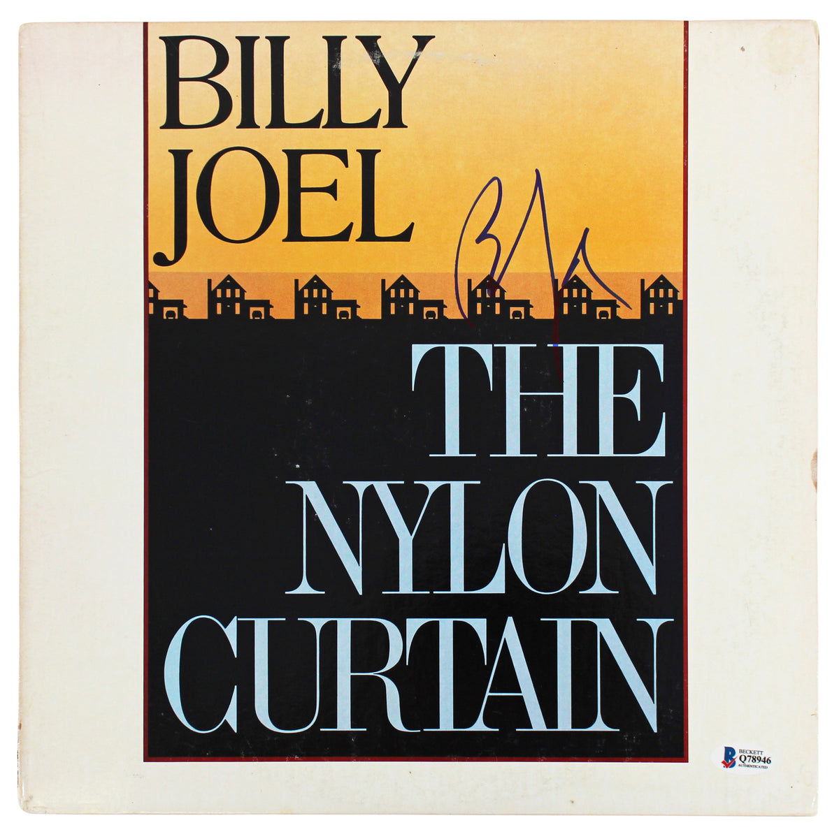 Billy Joel Authentic Signed The Nylon Curtain Album Cover W/ Vinyl BAS #Q78946