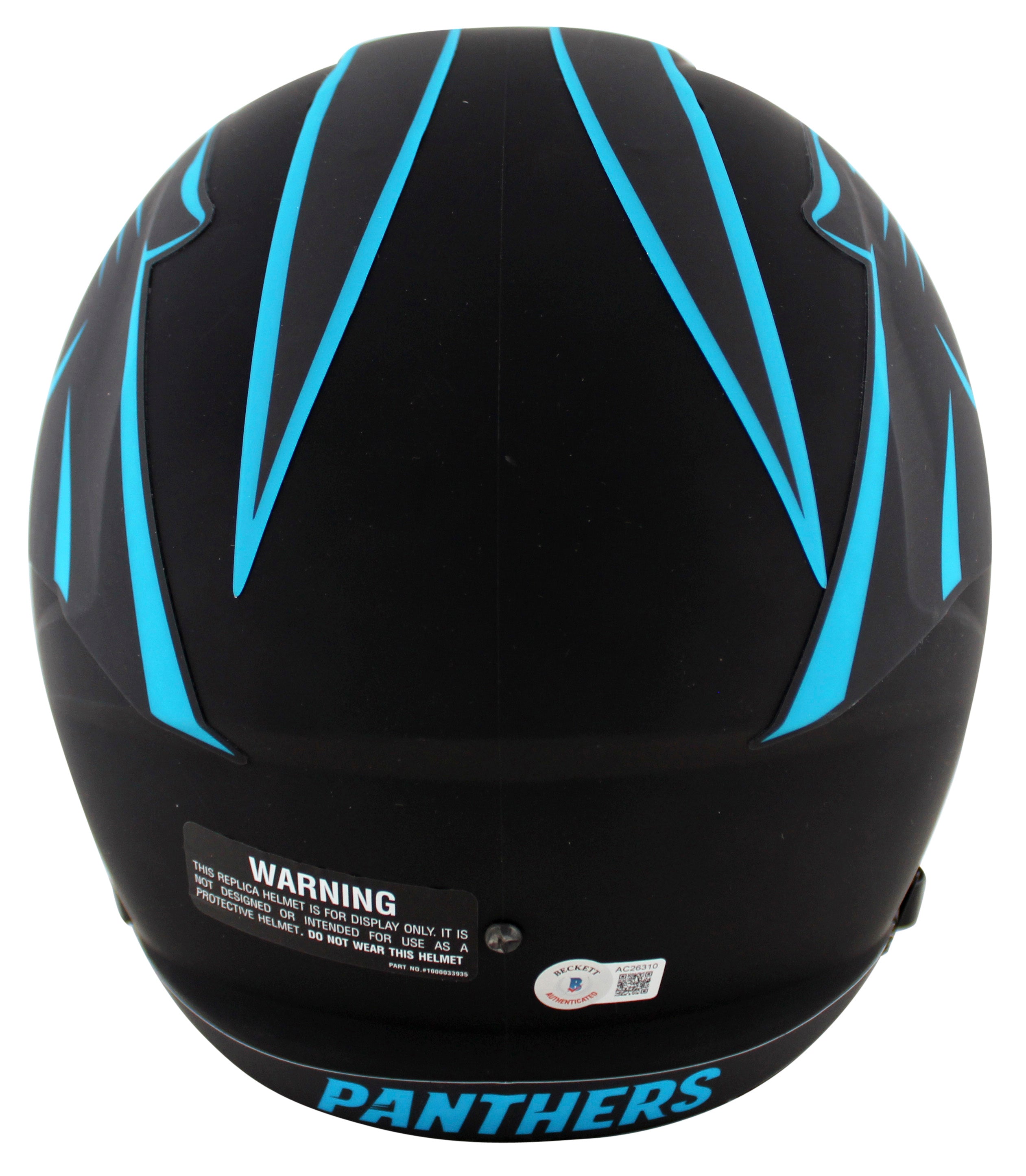 Panthers Brian Burns Signed Eclipse Full Size Speed Rep Helmet BAS