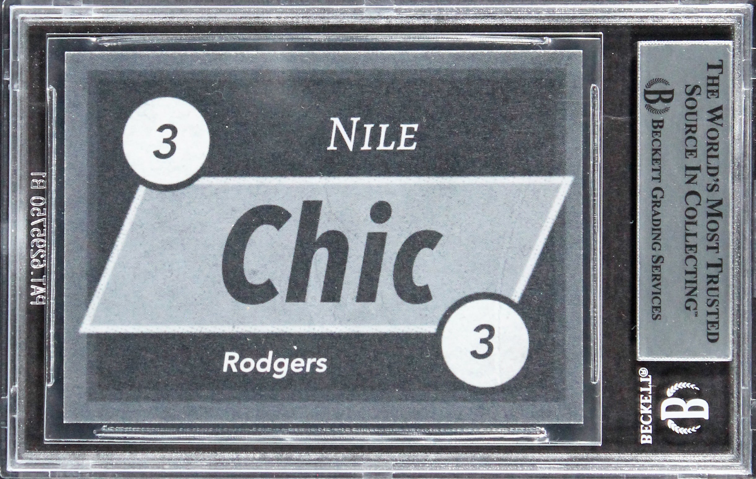 Nile Rodgers Chic Authentic Signed Custom Trading Card Card BAS Slabbed