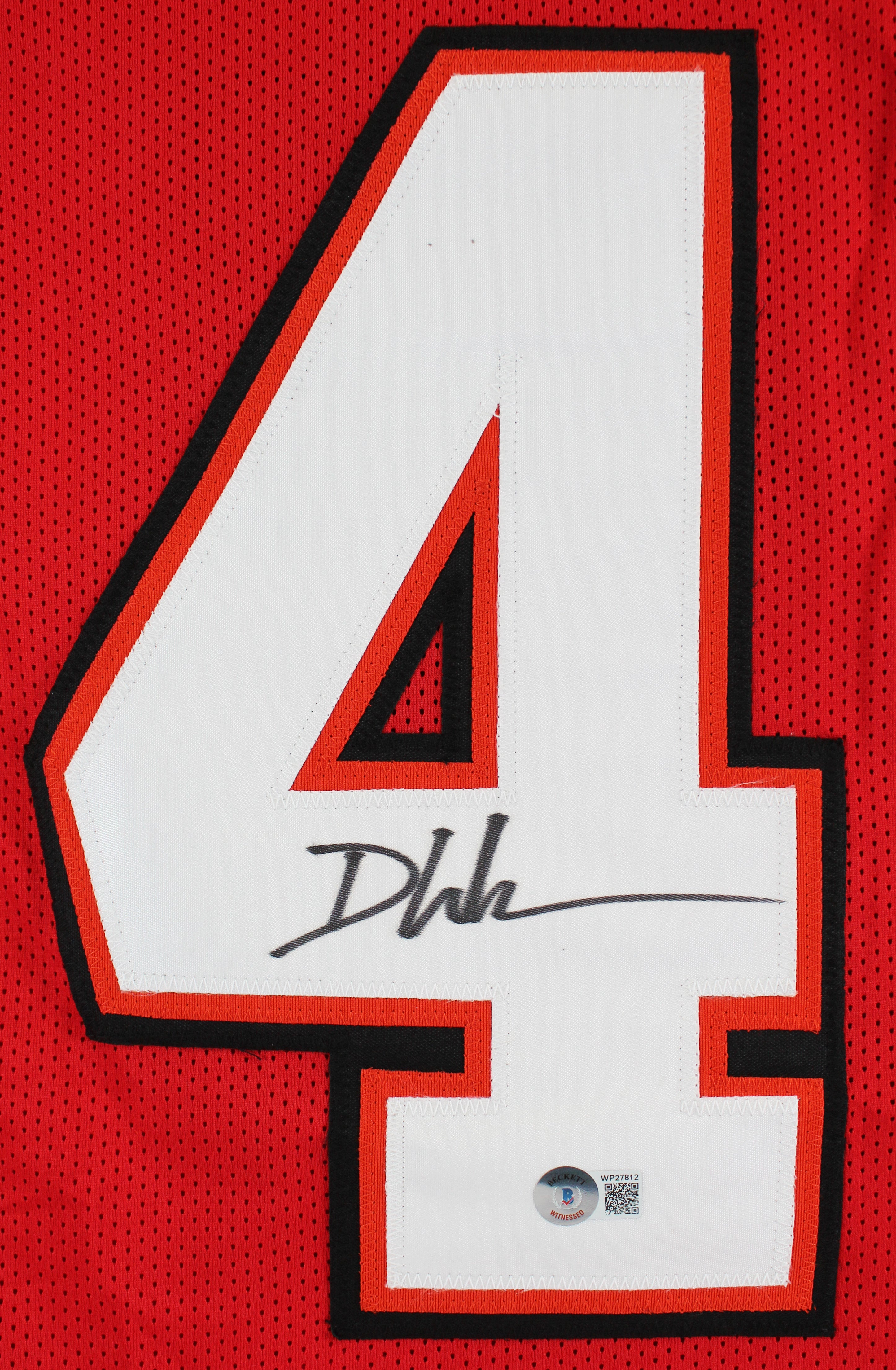 Devin White Authentic Signed Red Pro Style Jersey Autographed BAS Witnessed