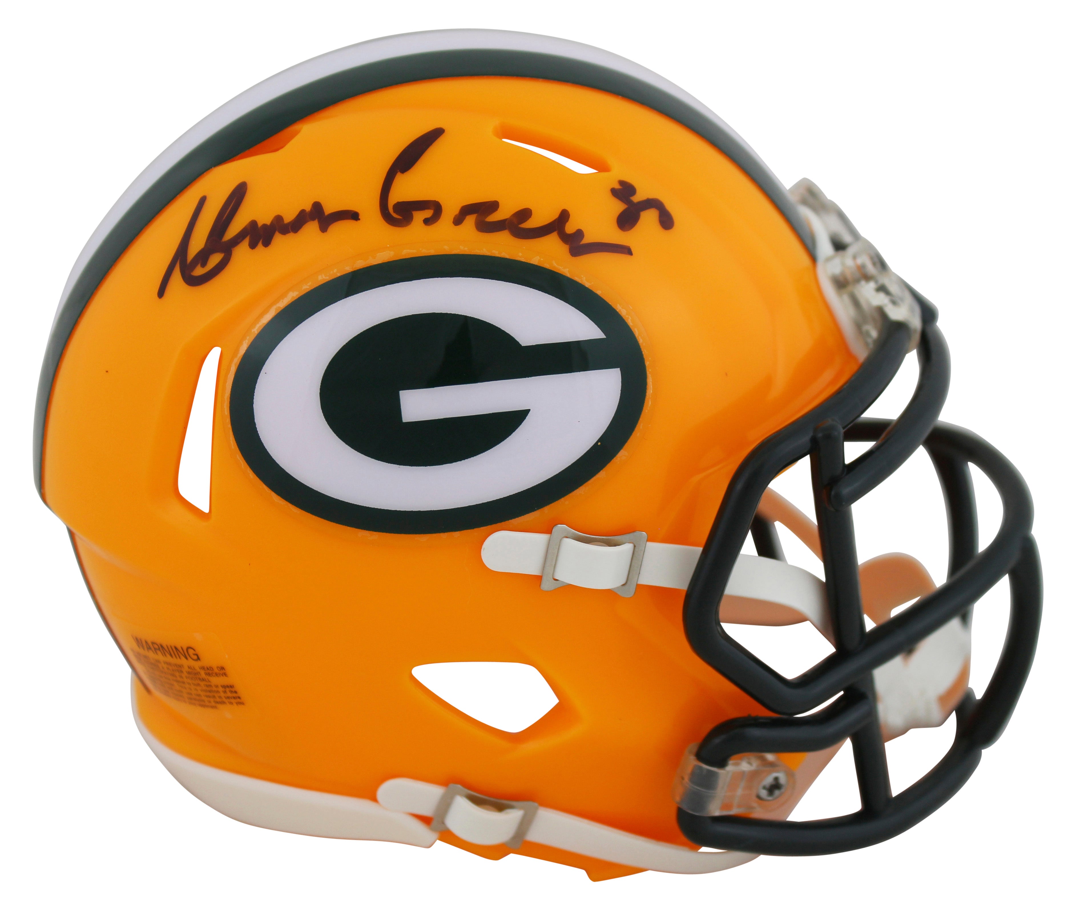 Packers Ahman Green Authentic Signed Speed Mini Helmet BAS Witnessed