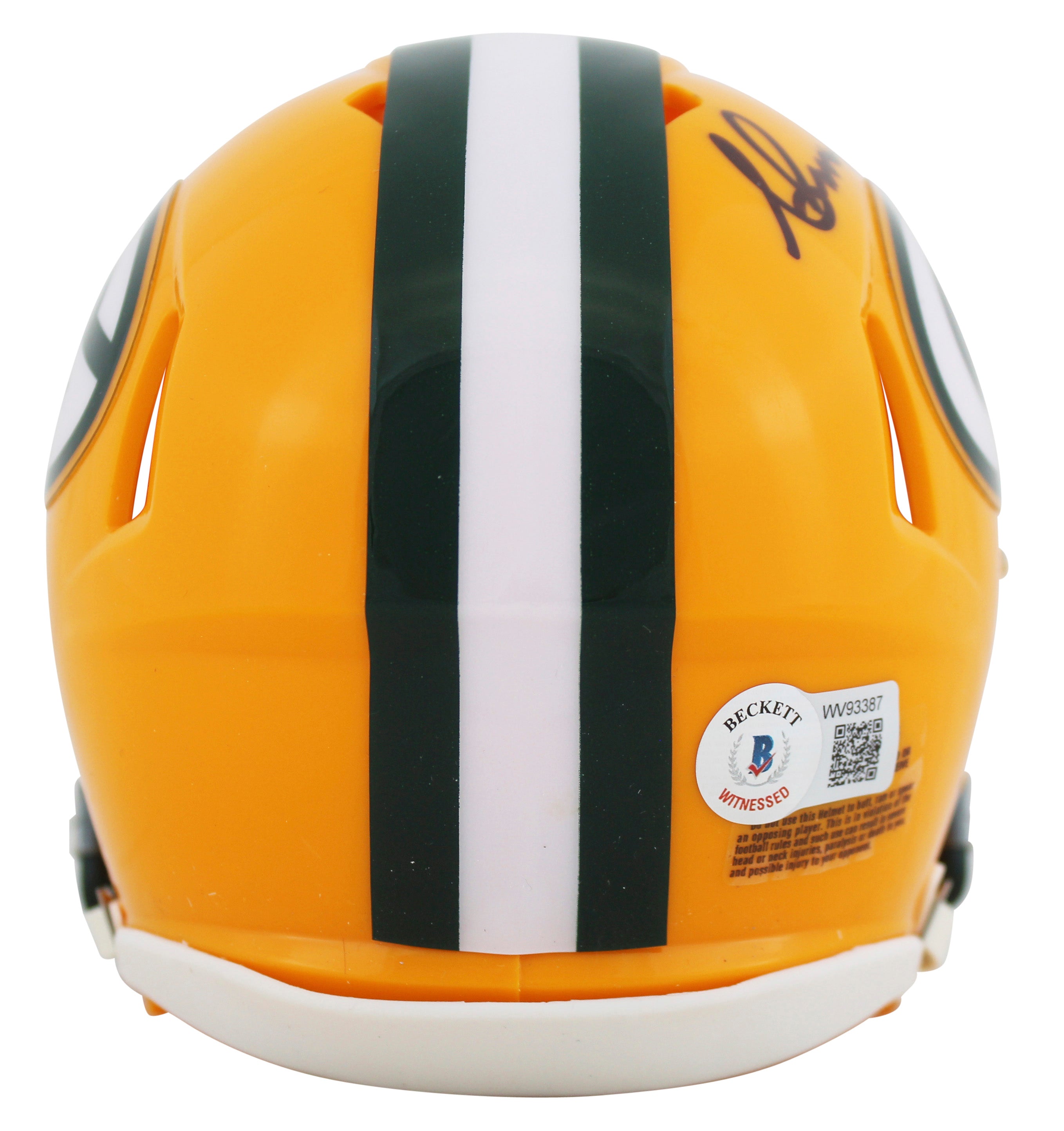 Packers Ahman Green Authentic Signed Speed Mini Helmet BAS Witnessed