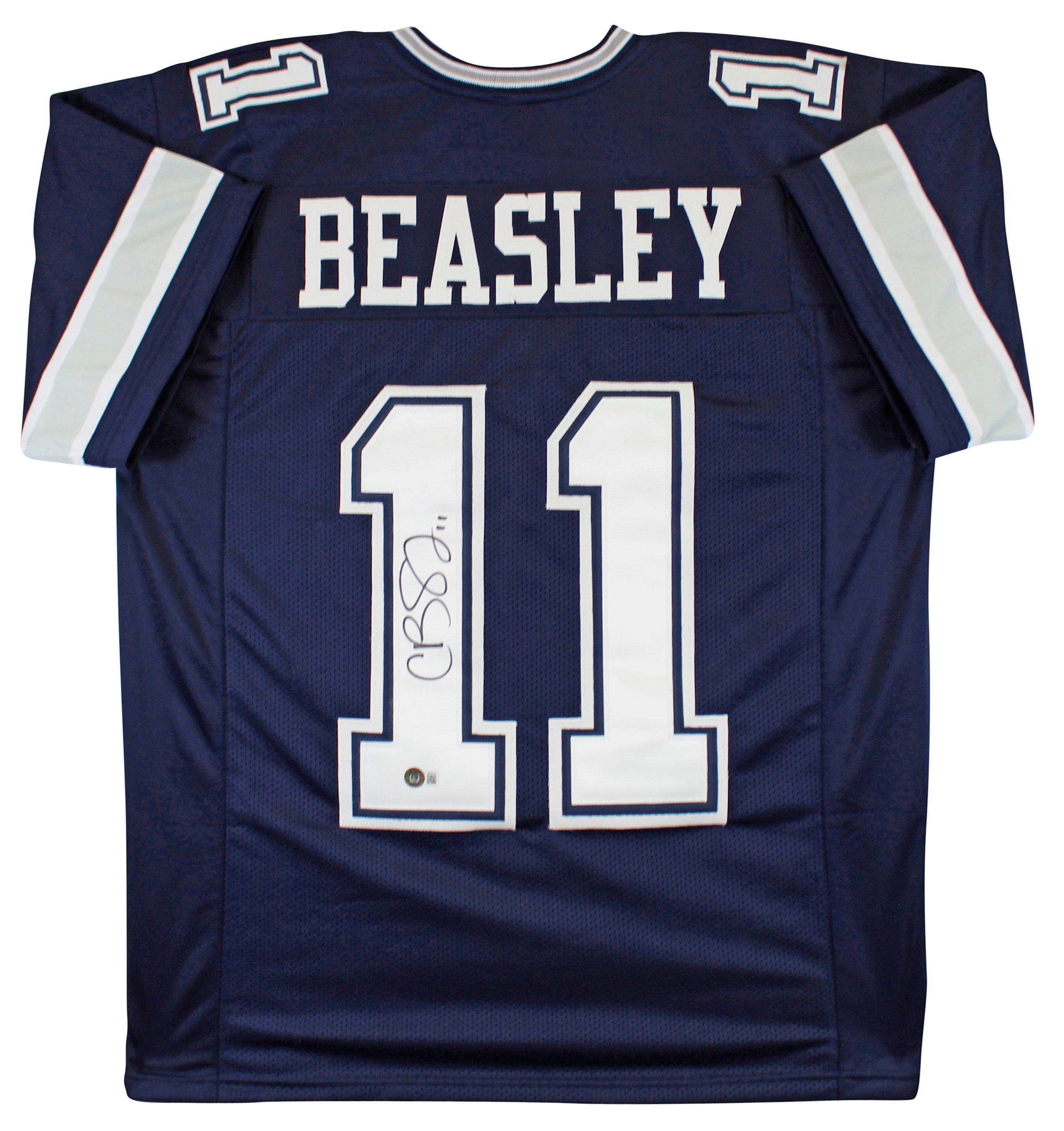 Cole Beasley Authentic Signed Navy Pro Style Jersey Autographed BAS Witnessed