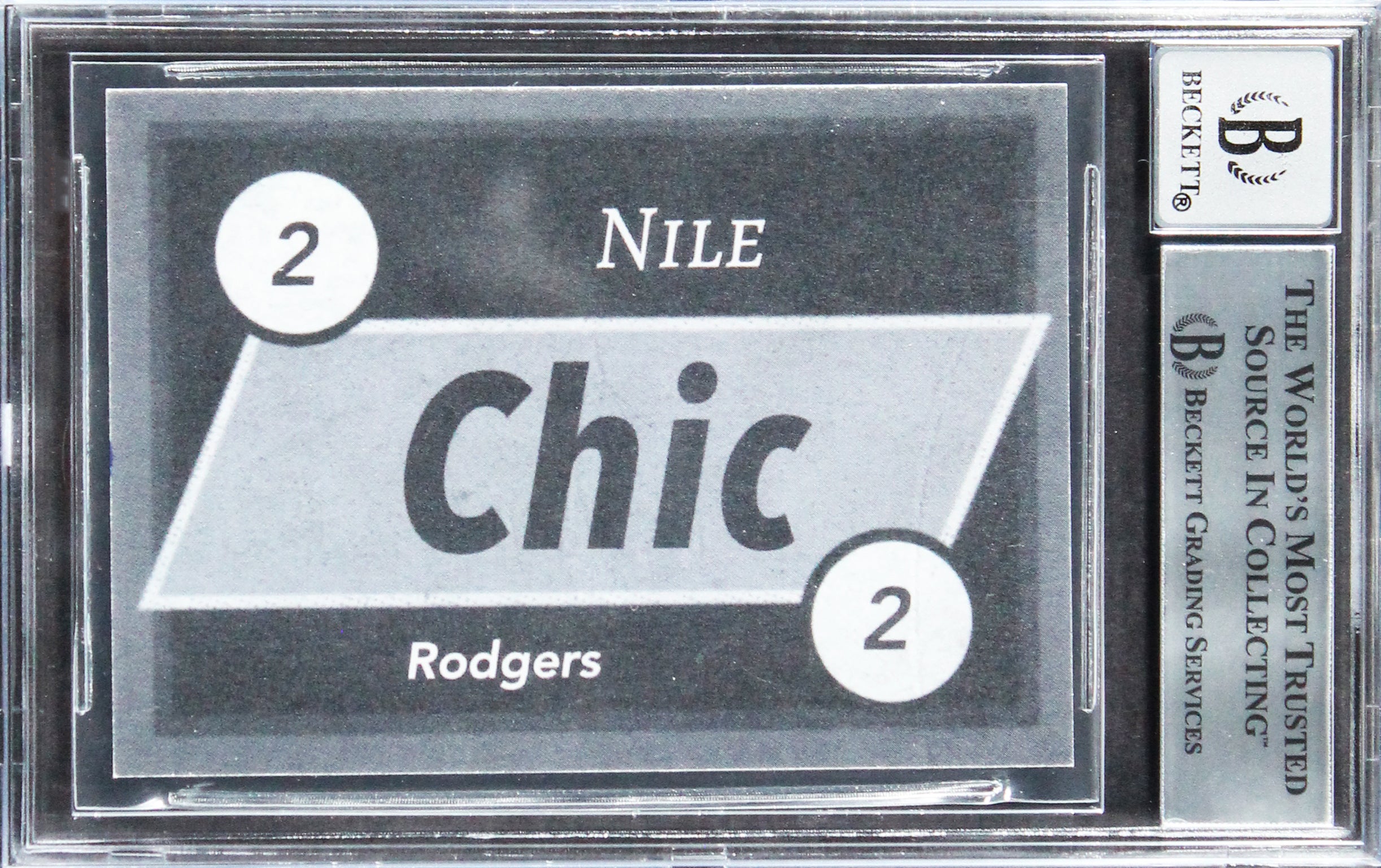 Nile Rodgers Chic Authentic Signed Custom Trading Card Auto 10! BAS Slabbed