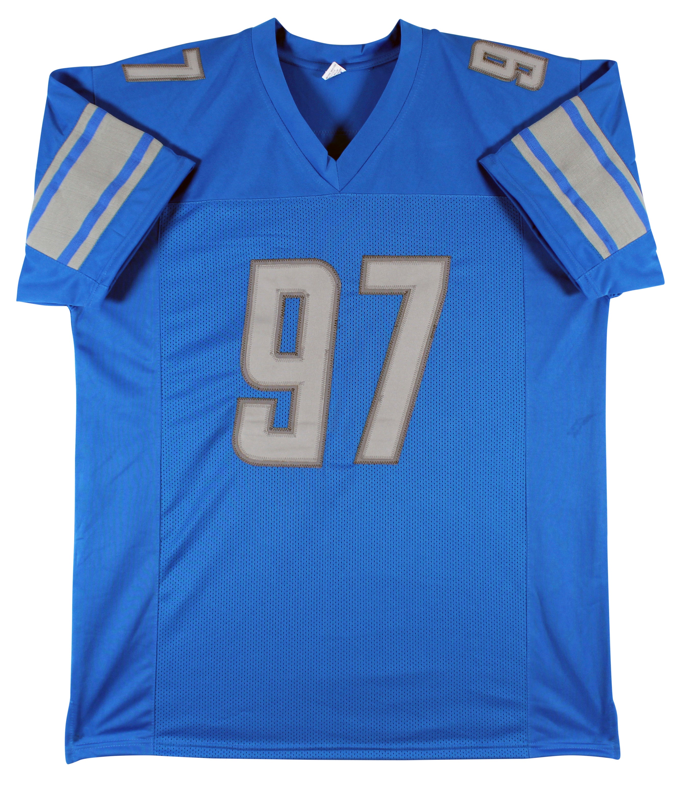 Aidan Hutchinson Authentic Signed Blue Pro Style Jersey Signed on #7 BAS Witness