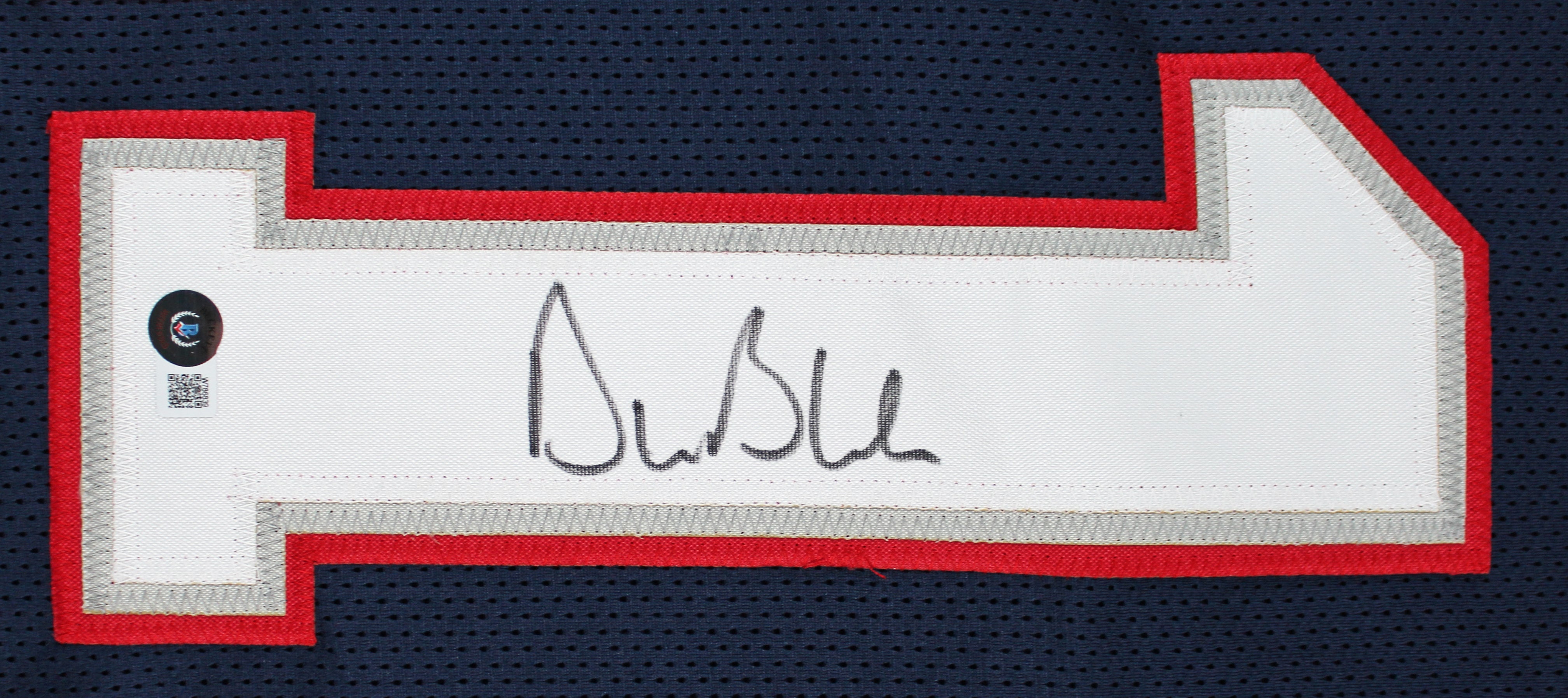 Drew Bledsoe Authentic Signed Navy Blue Pro Style Jersey BAS Witnessed