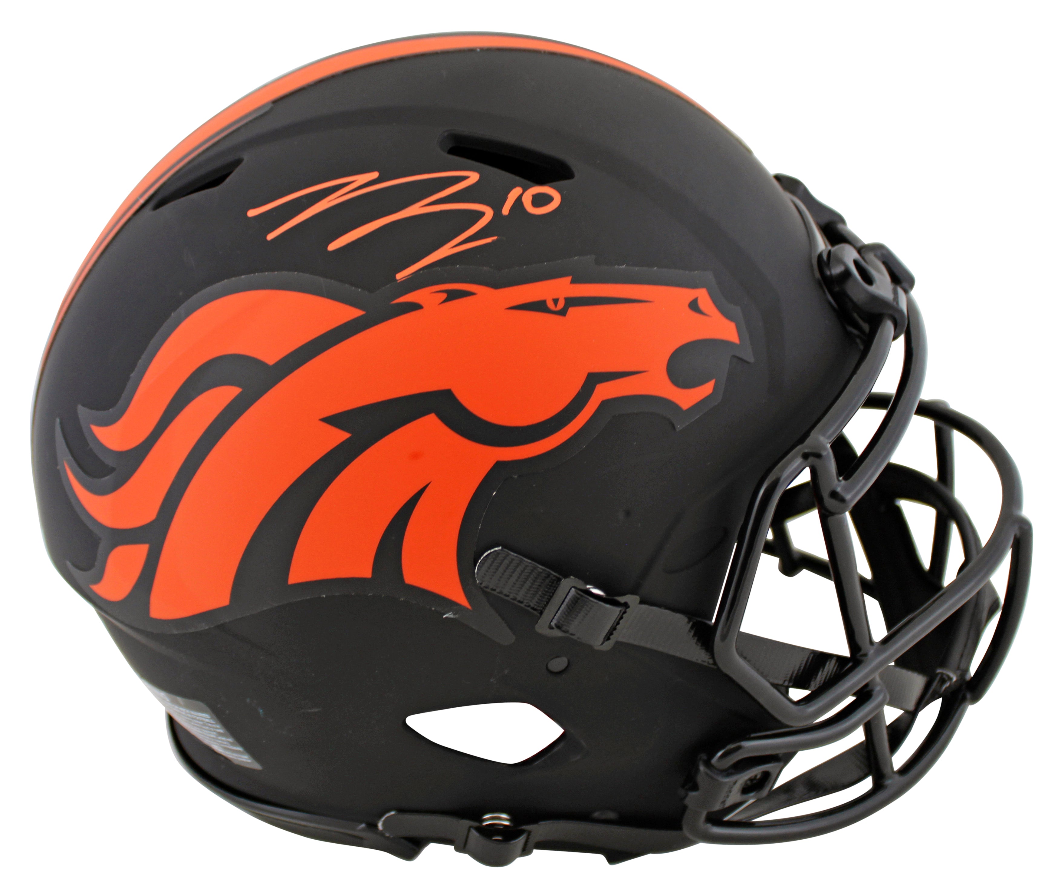 Broncos Bo Nix Signed Eclipse Full Size Speed Proline Helmet W/ Case BAS Witness