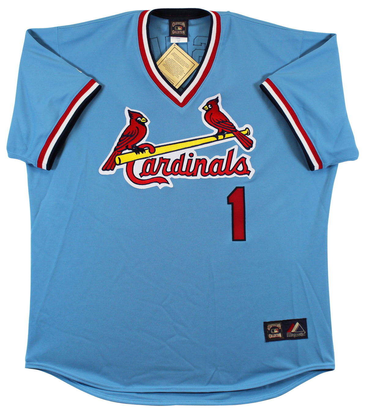 Cardinals Ozzie Smith Authentic Signed Light Blue M&N Jersey Fanatics