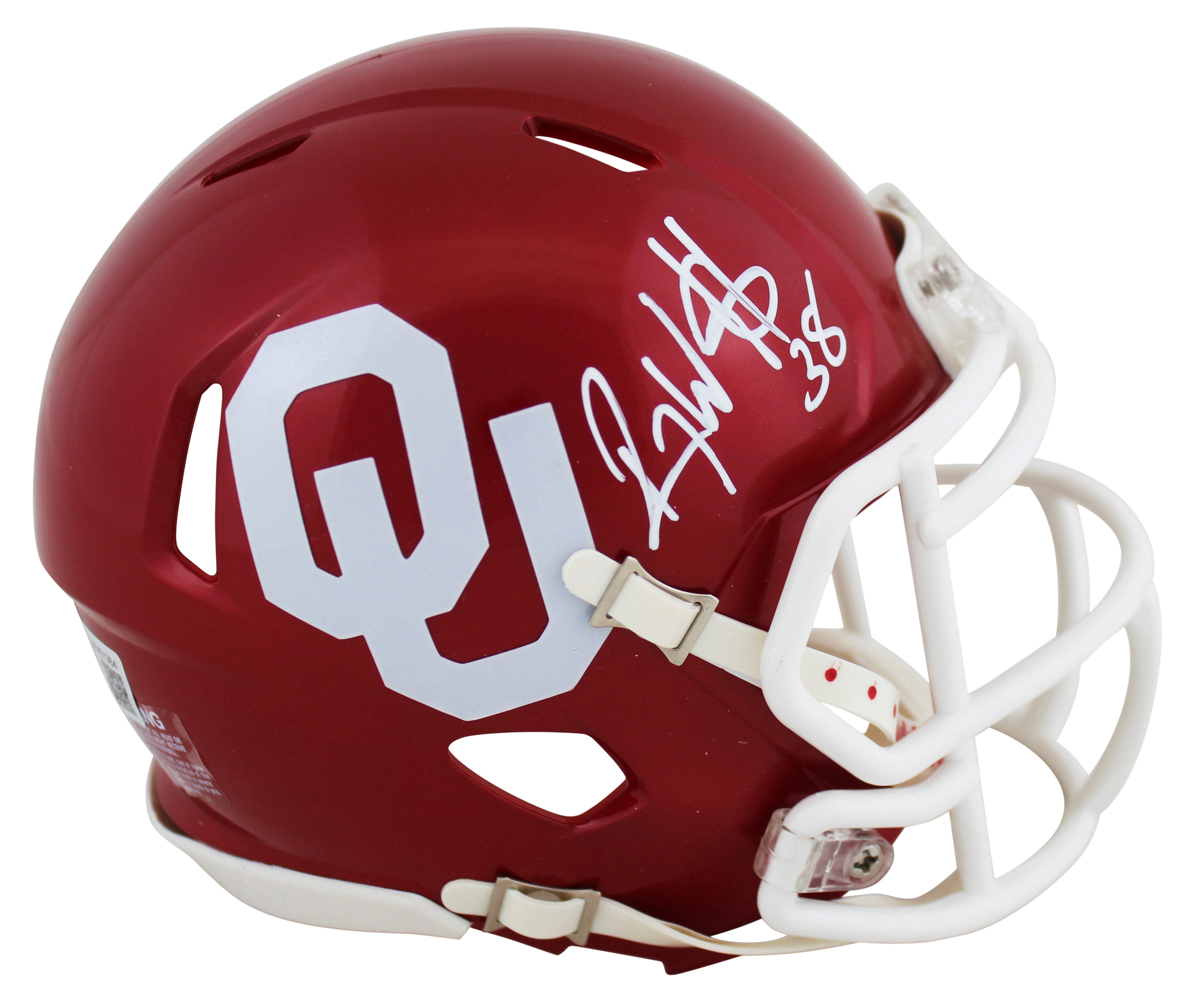 Oklahoma Roy Williams Authentic Signed Speed Mini Helmet BAS Witnessed