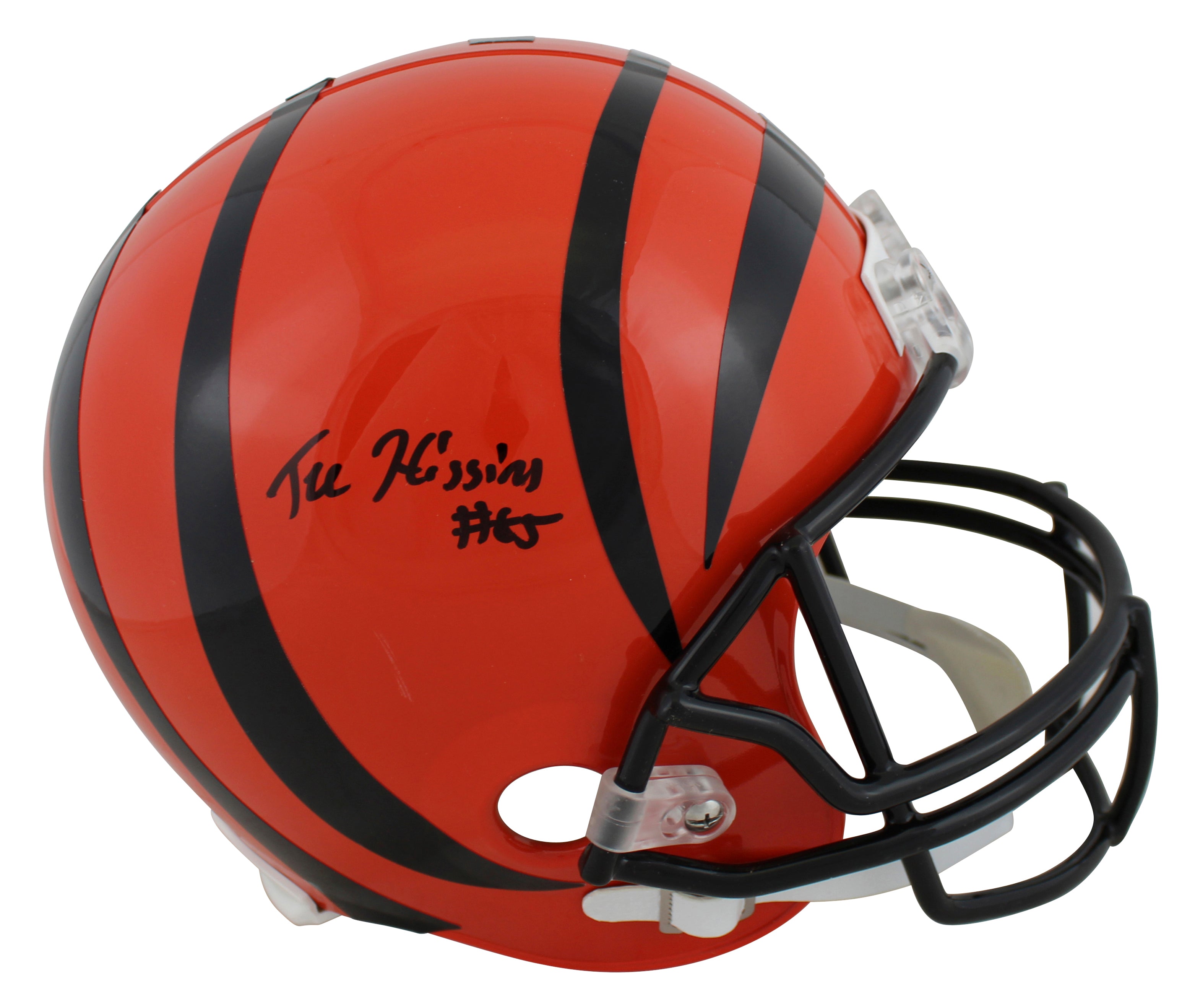 Bengals Tee Higgins Authentic Signed Full Size Rep Helmet BAS Witnessed