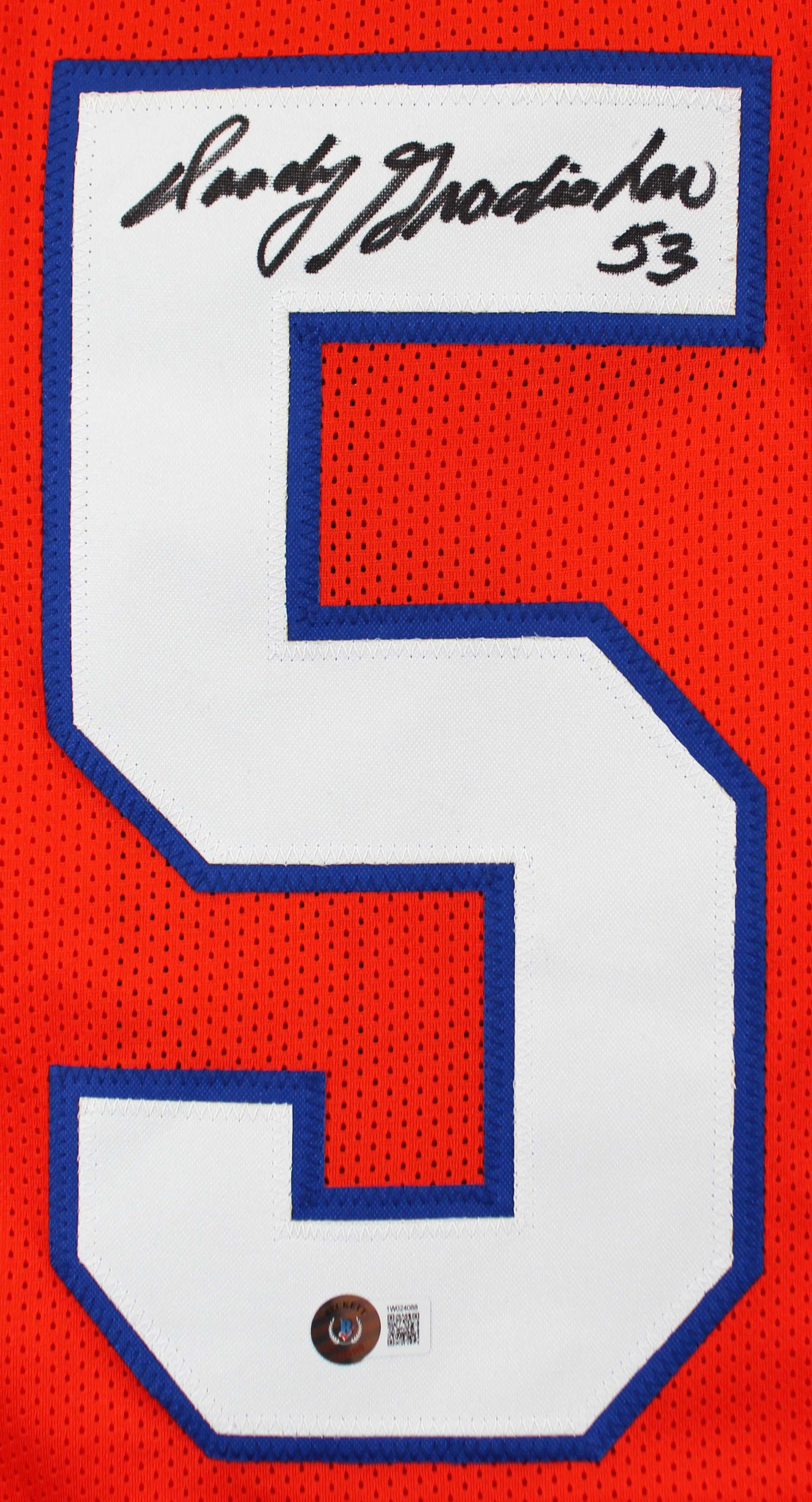 Randy Gradishar Authentic Signed Orange Pro Style Jersey Autographed BAS Witness