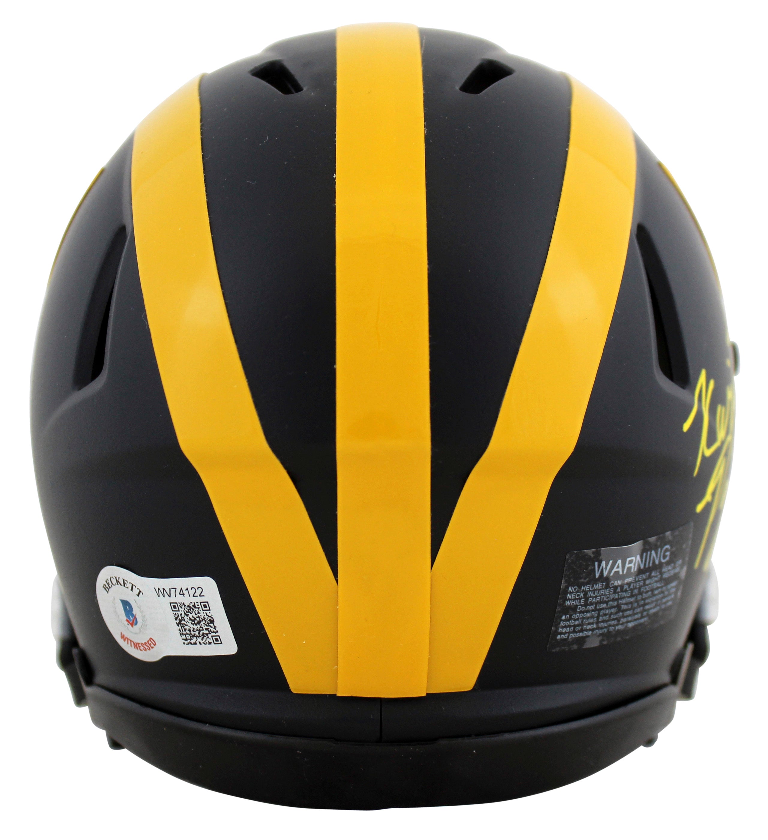 Michigan Kwity Paye Authentic Signed Speed Mini Helmet Autographed BAS Witnessed