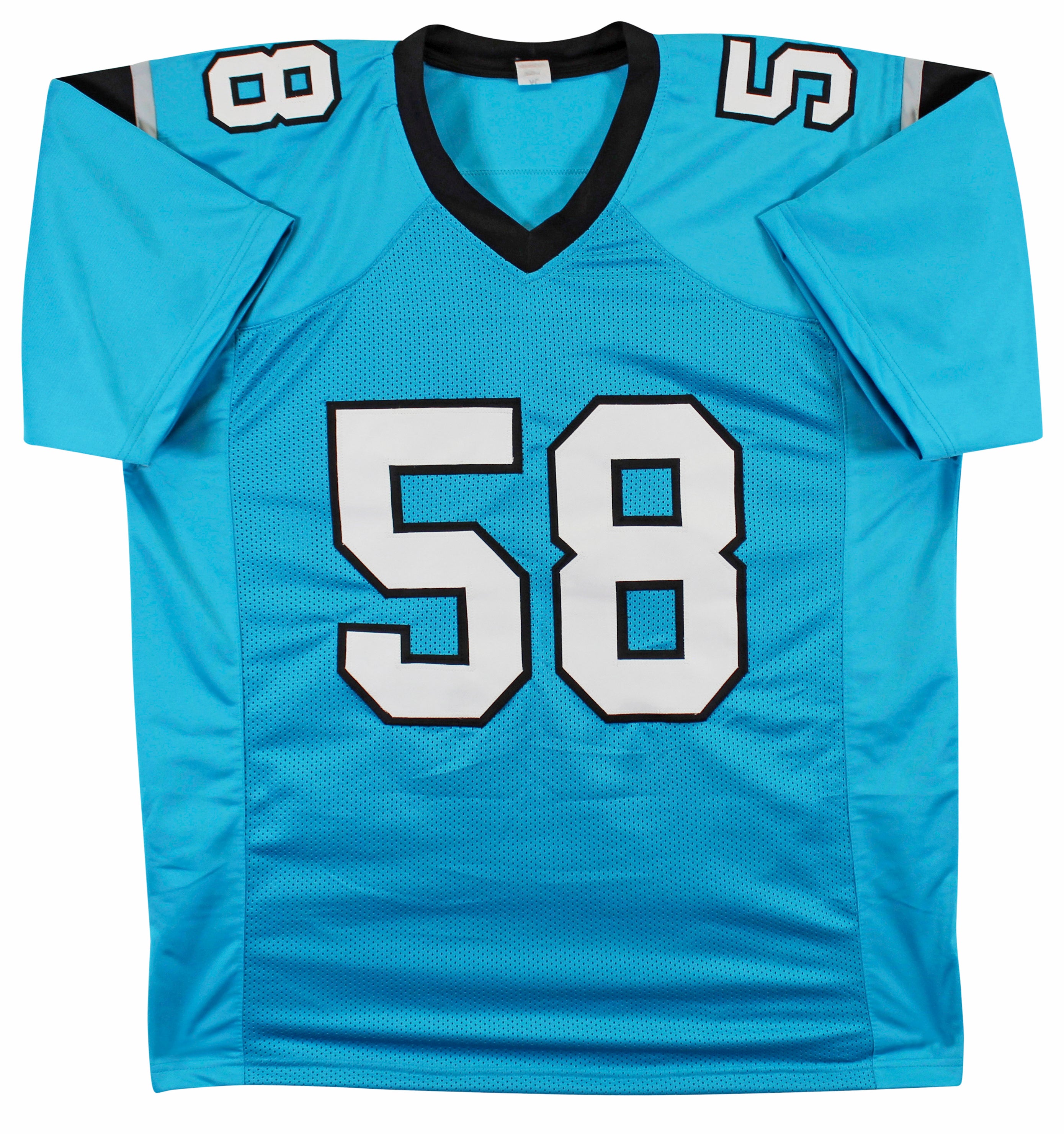 Thomas Davis Authentic Signed Carolina Blue Pro Style Jersey BAS Witnessed 2