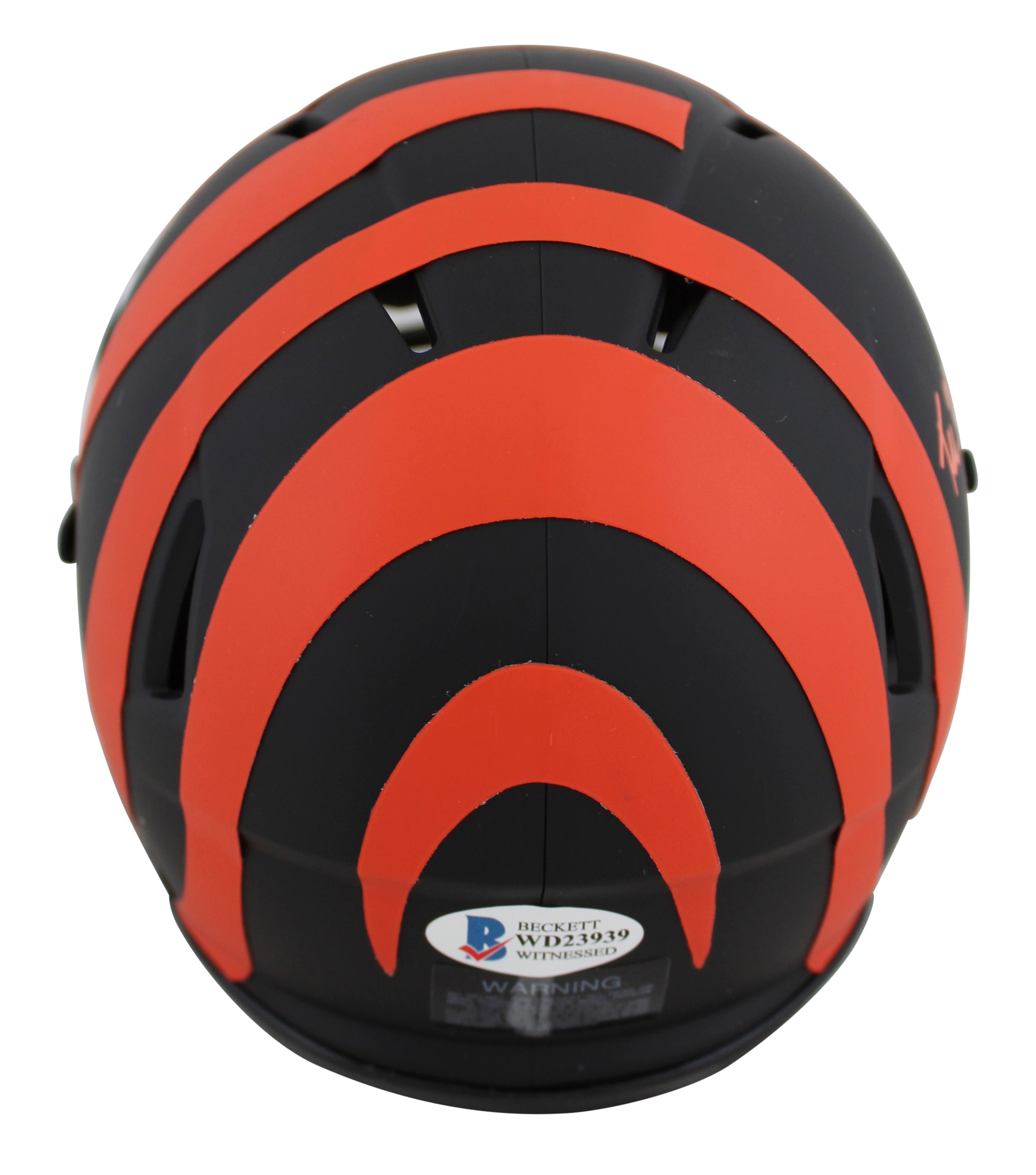 Bengals Tee Higgins Authentic Signed Eclipse Speed Mini Helmet BAS Witnessed